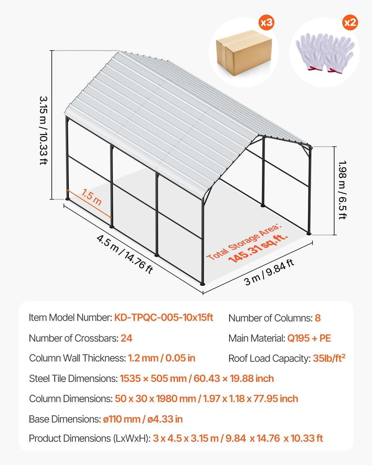 VEVOR Steel Carport