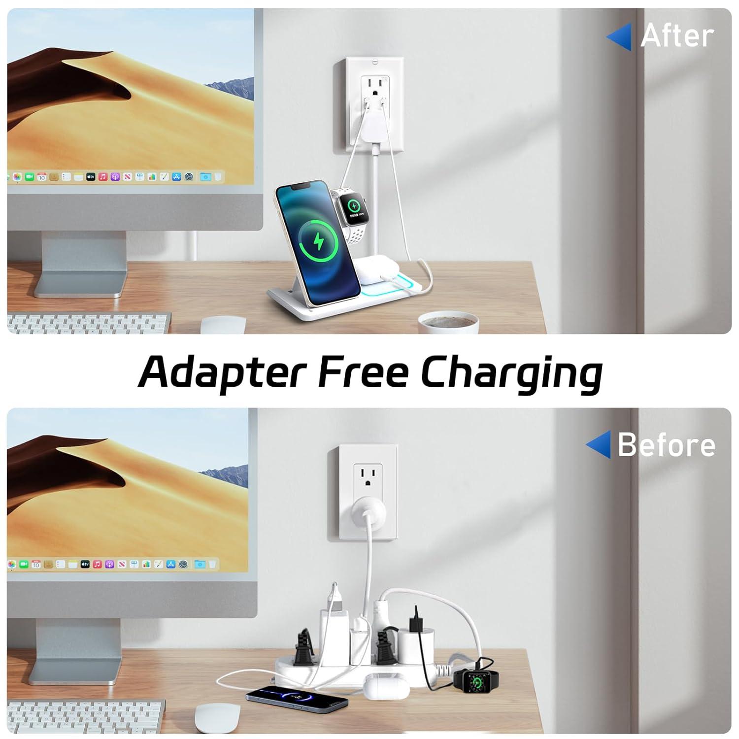 USB Outlet Receptacle, Tamper-Resistant Outlet with USB C & USB A Wall Charger Outlet, 5.0A Electrical USB Outlet, UL & CUL Listed, Wall Plate Included, White