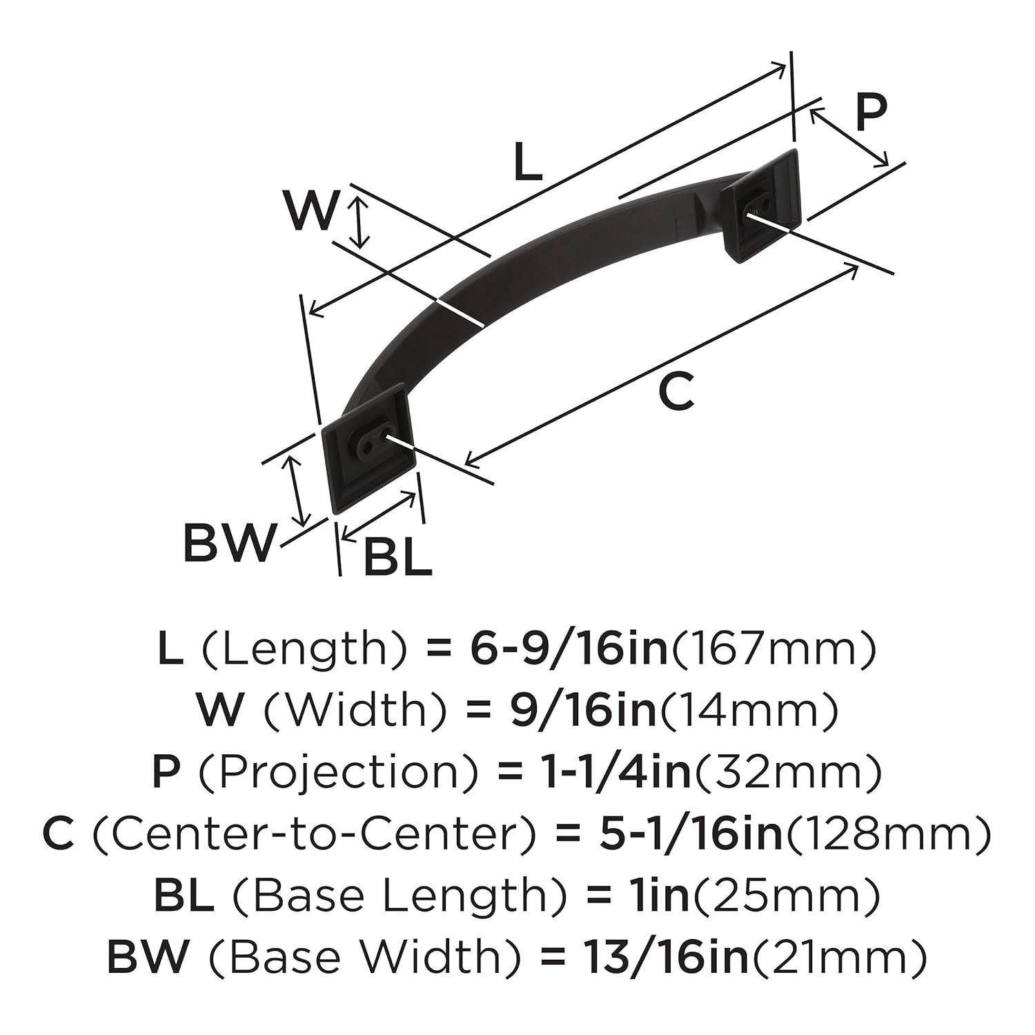 Amerock Candler 5-1/16 inch (128mm) Center-to-Center Oil-Rubbed Bronze Cabinet Pull