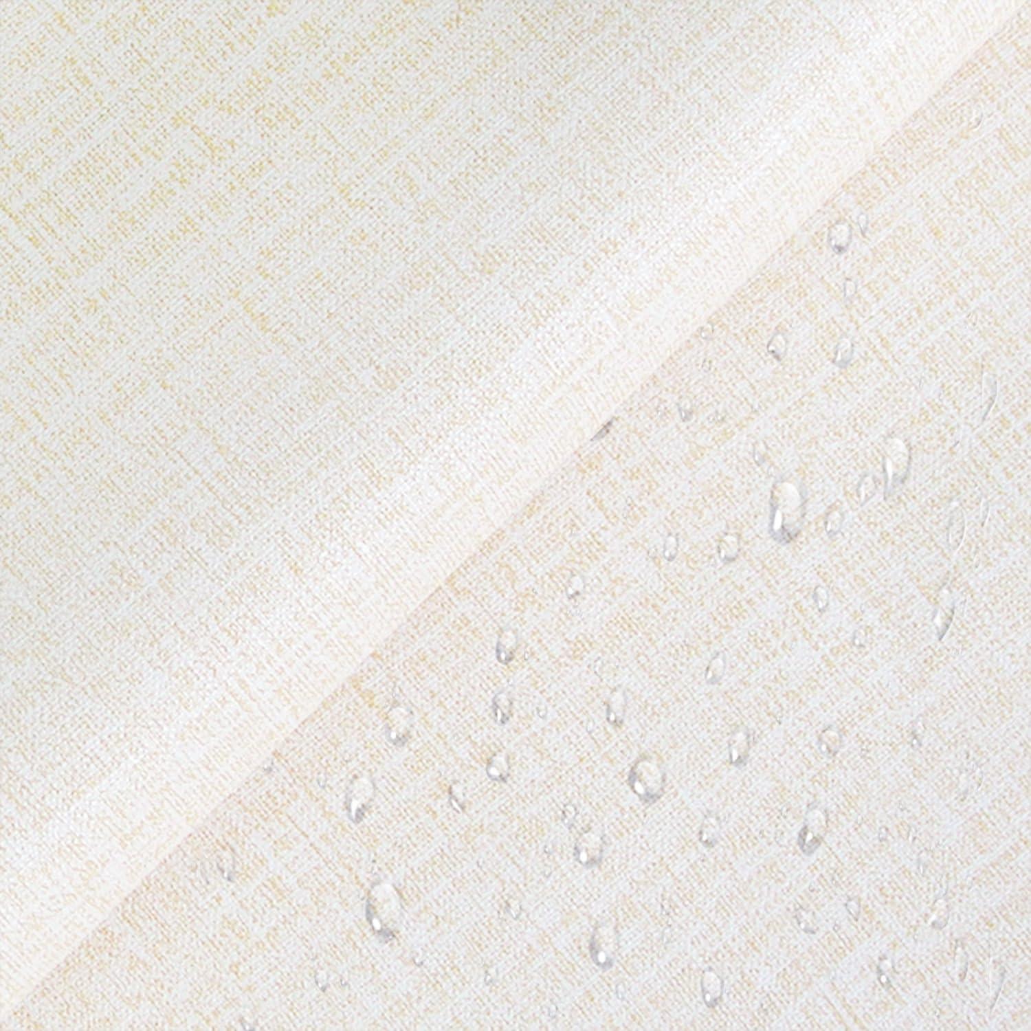 Yancorp 32.8ft Cream Textured Fabric Wallpaper Faux Grasscloth Beige Peel and Stick Wallpaper Self-Adhesive Wallpaper Linen Removable Wallpaper Cabinets Counter Top Liners, 15.7" X 394" Cream 15.7"x394"