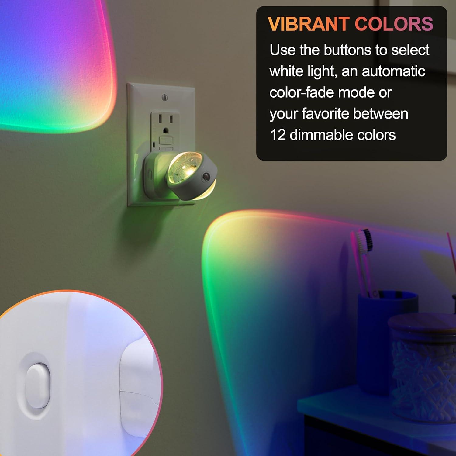 Jasco Products  LED Plug-In Directional Swivel LED Night Light - Multi Color