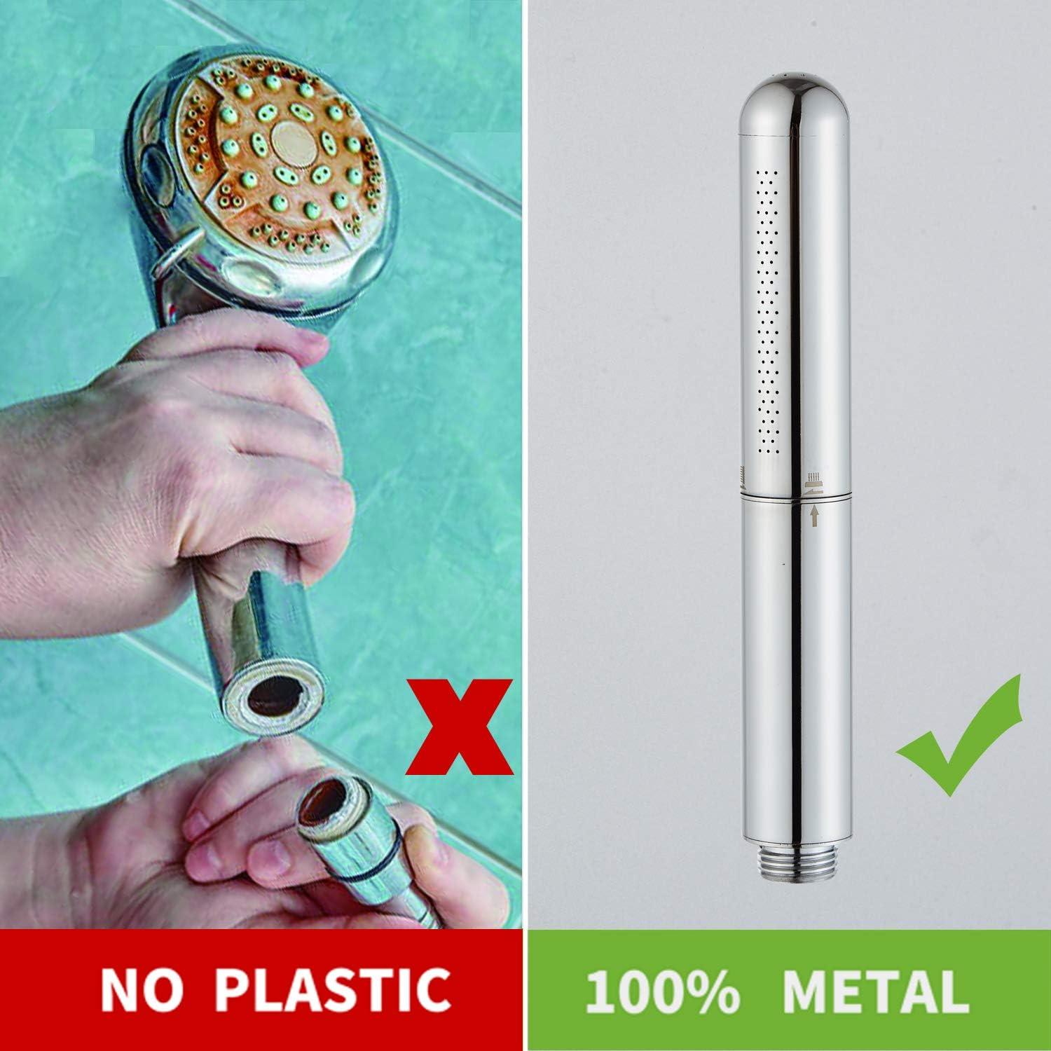 Shower Head Handheld Solid Copper Bathroom showerhead High pressure wand hand-held Sprayer (brush nickel)