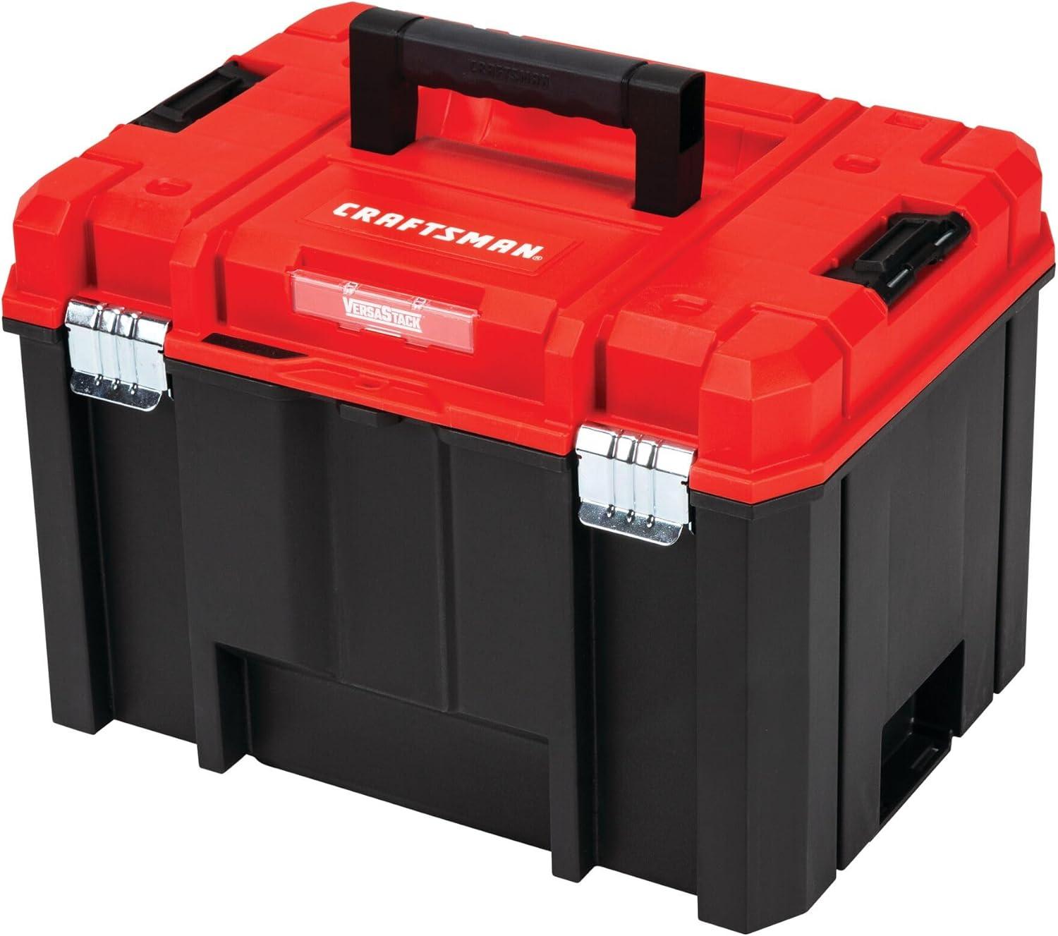 CRAFTSMAN Versastack System 17-in Red Plastic Lockable Tool Box