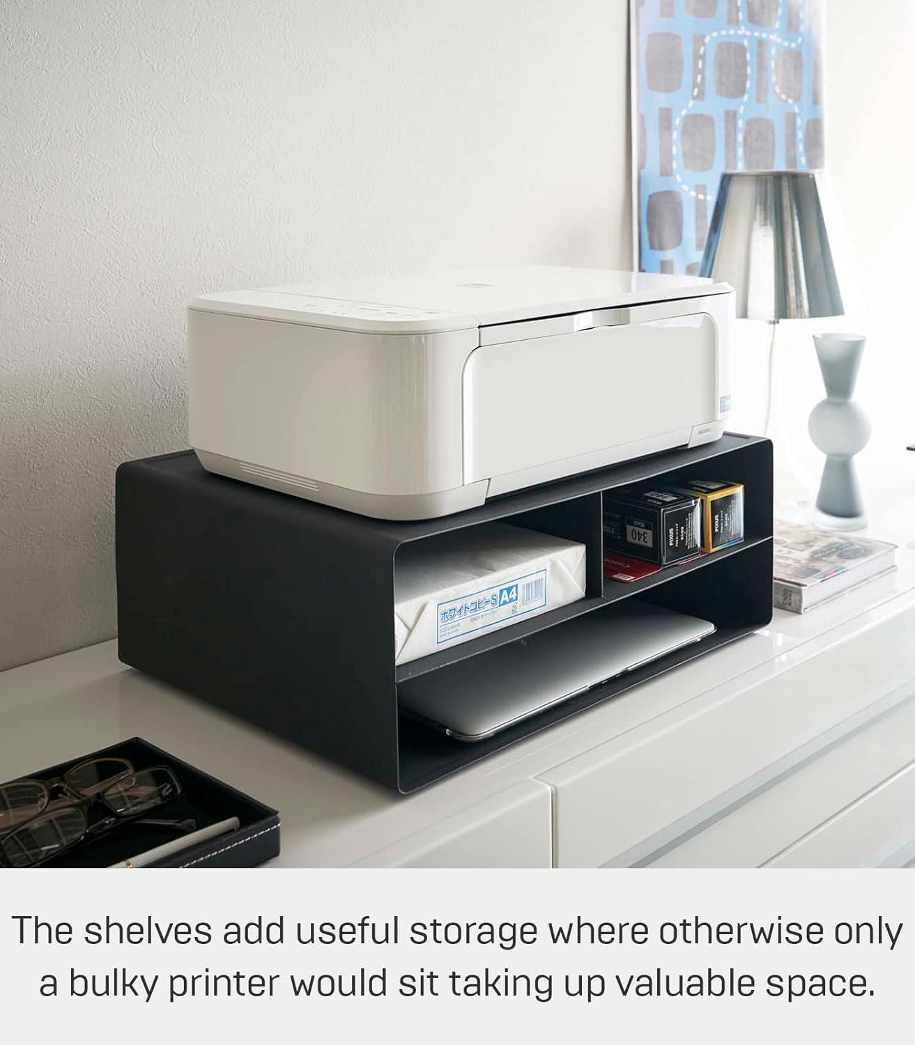 Yamazaki Home Yamazaki Home Desktop Printer Stand - Computer Accessory Office Organizer, Steel