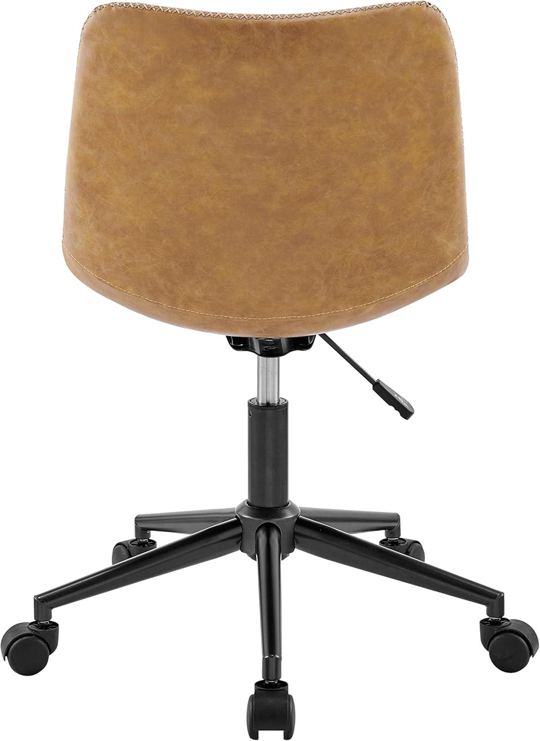 New Pacific Direct Clarke 22" PU and Plywood Swivel Office Chair in Yellow