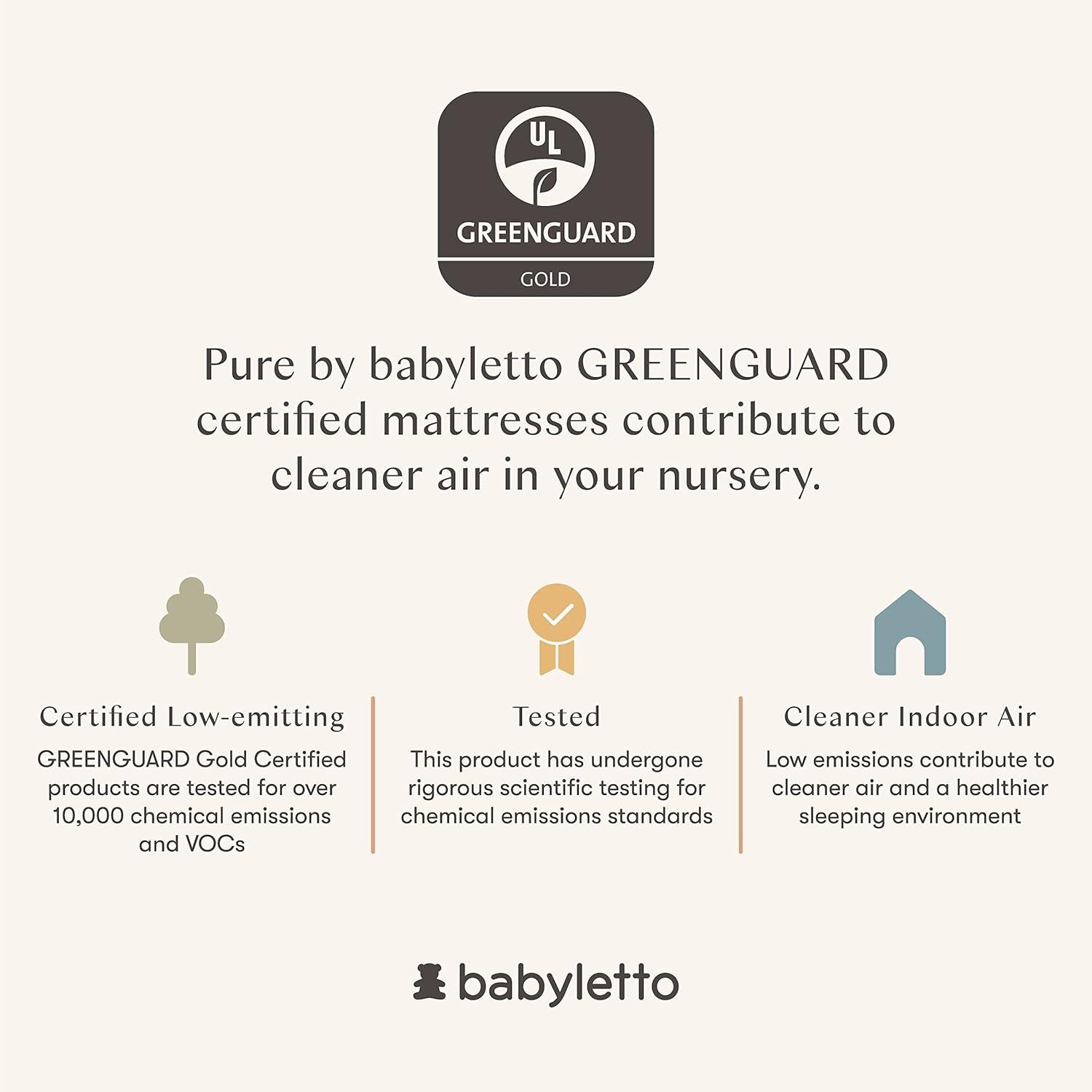 Babyletto Pure Core 2-Stage Waterproof Standard Crib Mattress