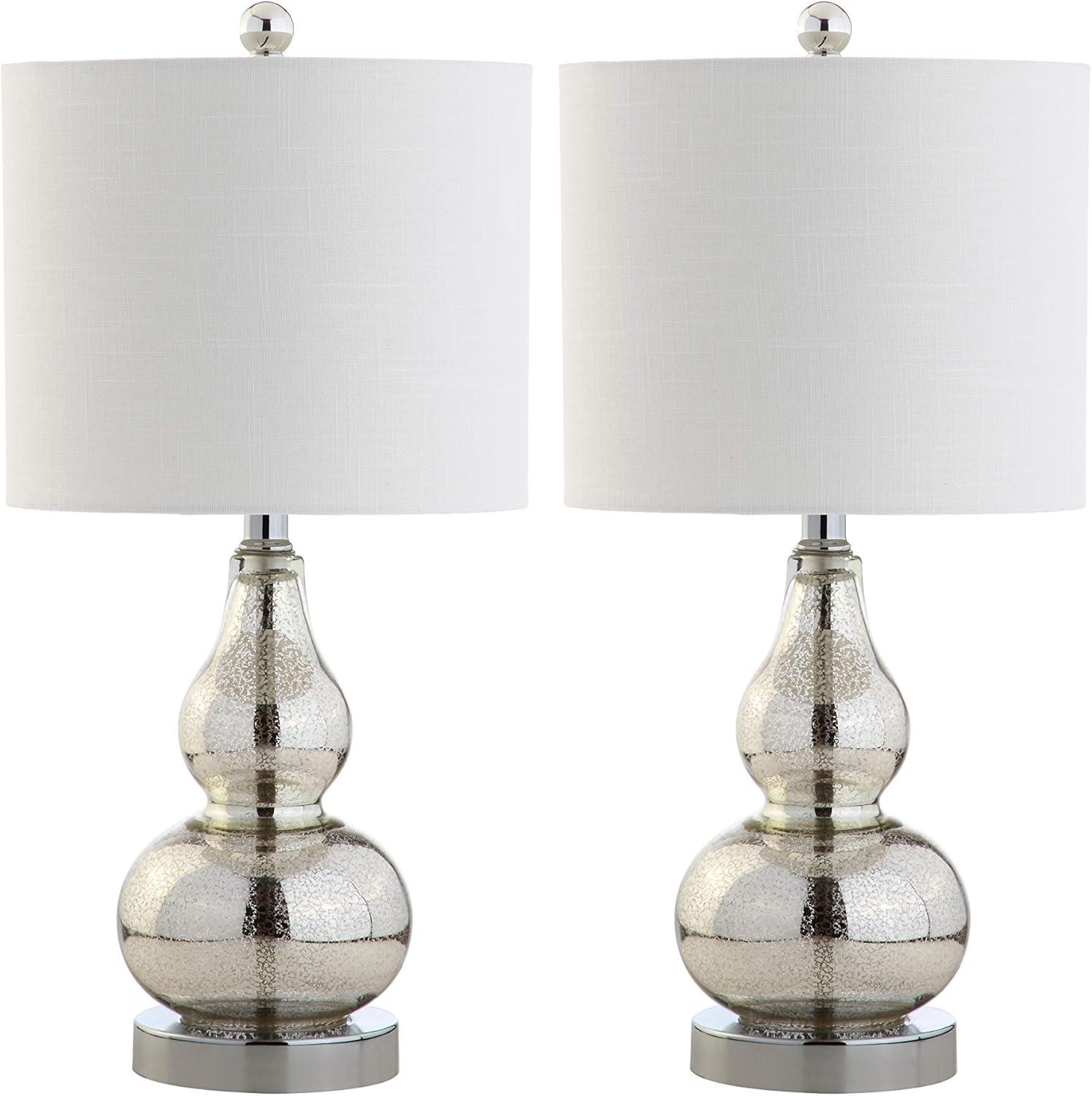 Jonathan Y Lighting Jyl1028-Set2 Anya 21" Tall Led Table Lamp - Silver