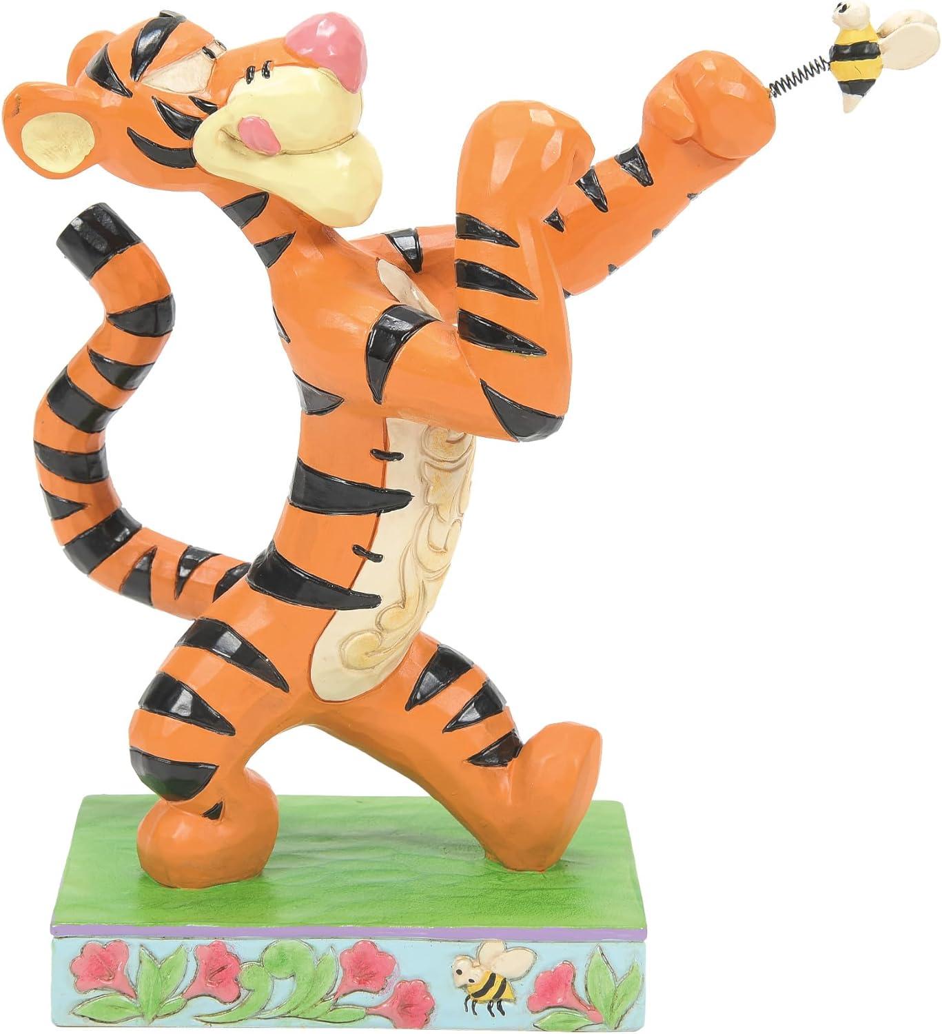 Jim Shore Disney Traditions Jim Shore Winnie the Pooh Tigger Fighting Bee Figurine 5.5in H