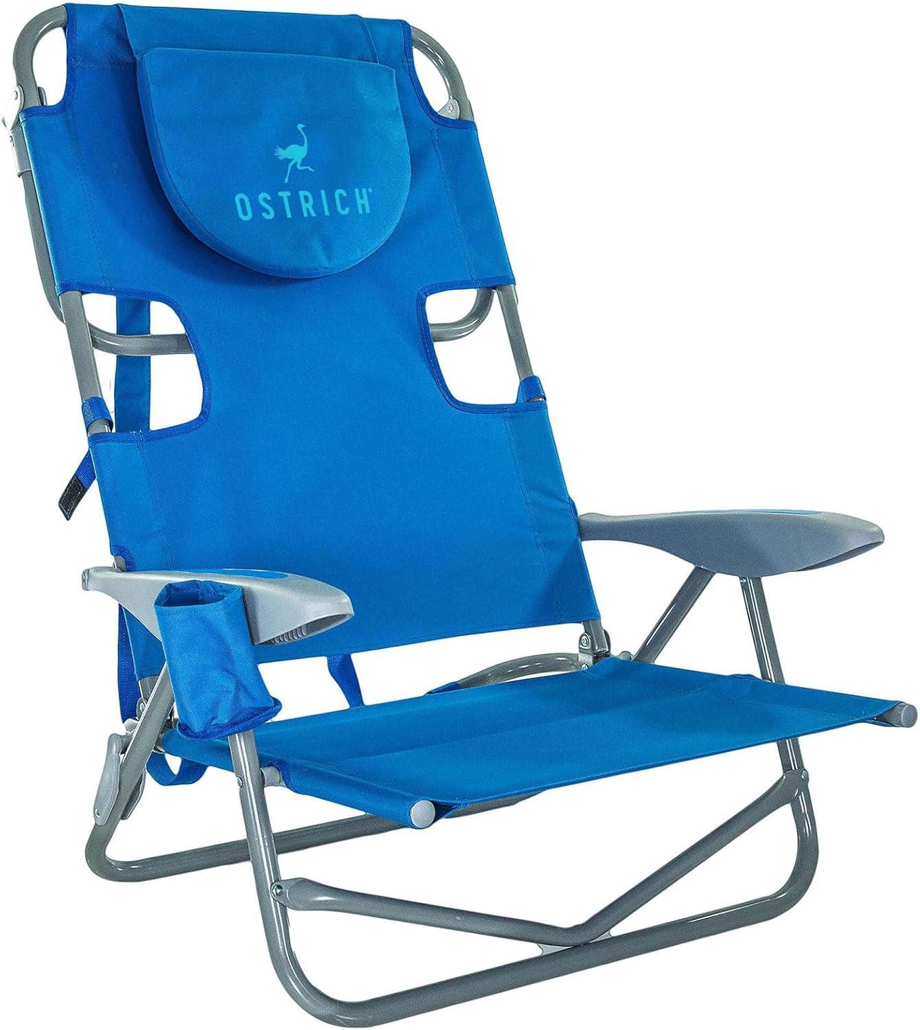 Ostrich On-Your-Back Outdoor Reclining Beach Lounge Pool Camping Chair