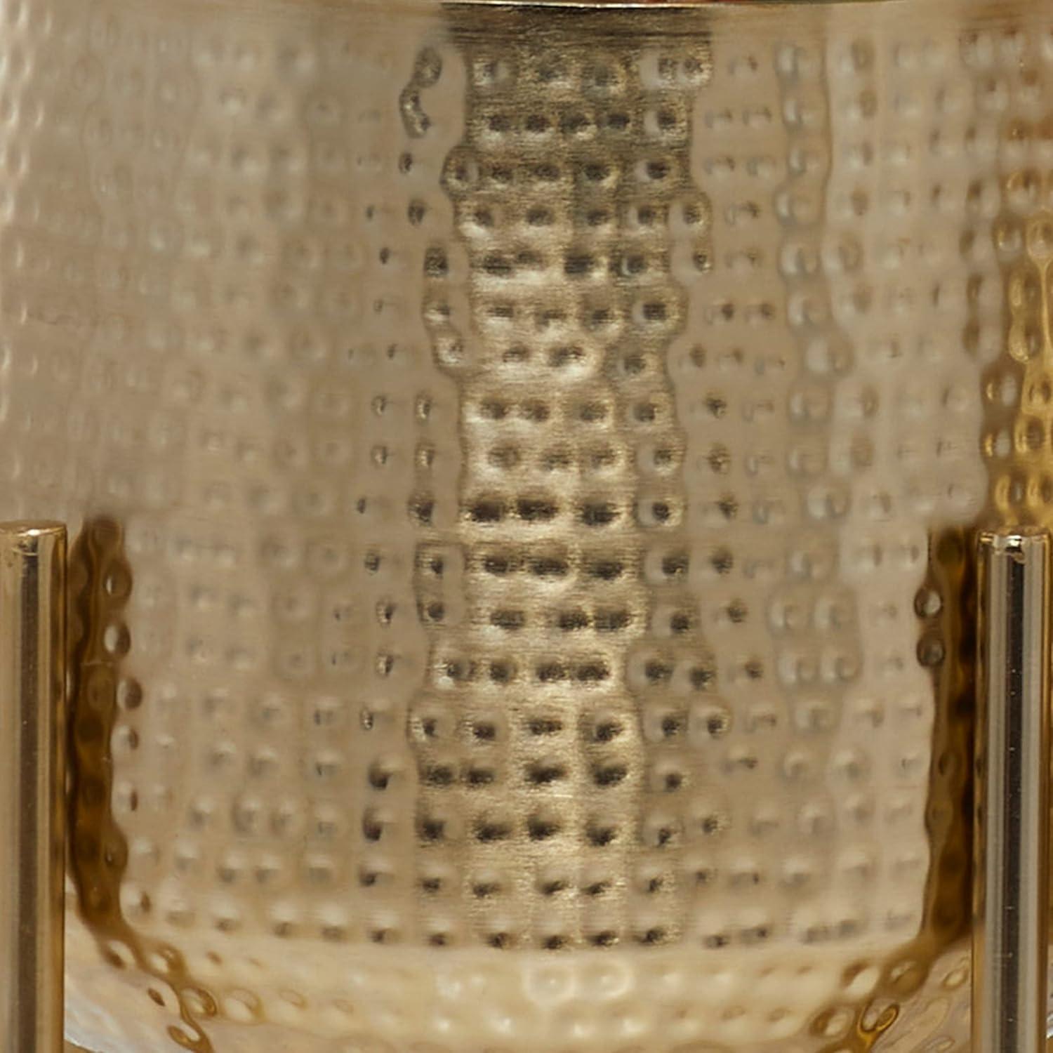 CosmoLiving by Cosmopolitan 2 - Piece Metal Dome Indoor Outdoor Planter with Removable Stand Set