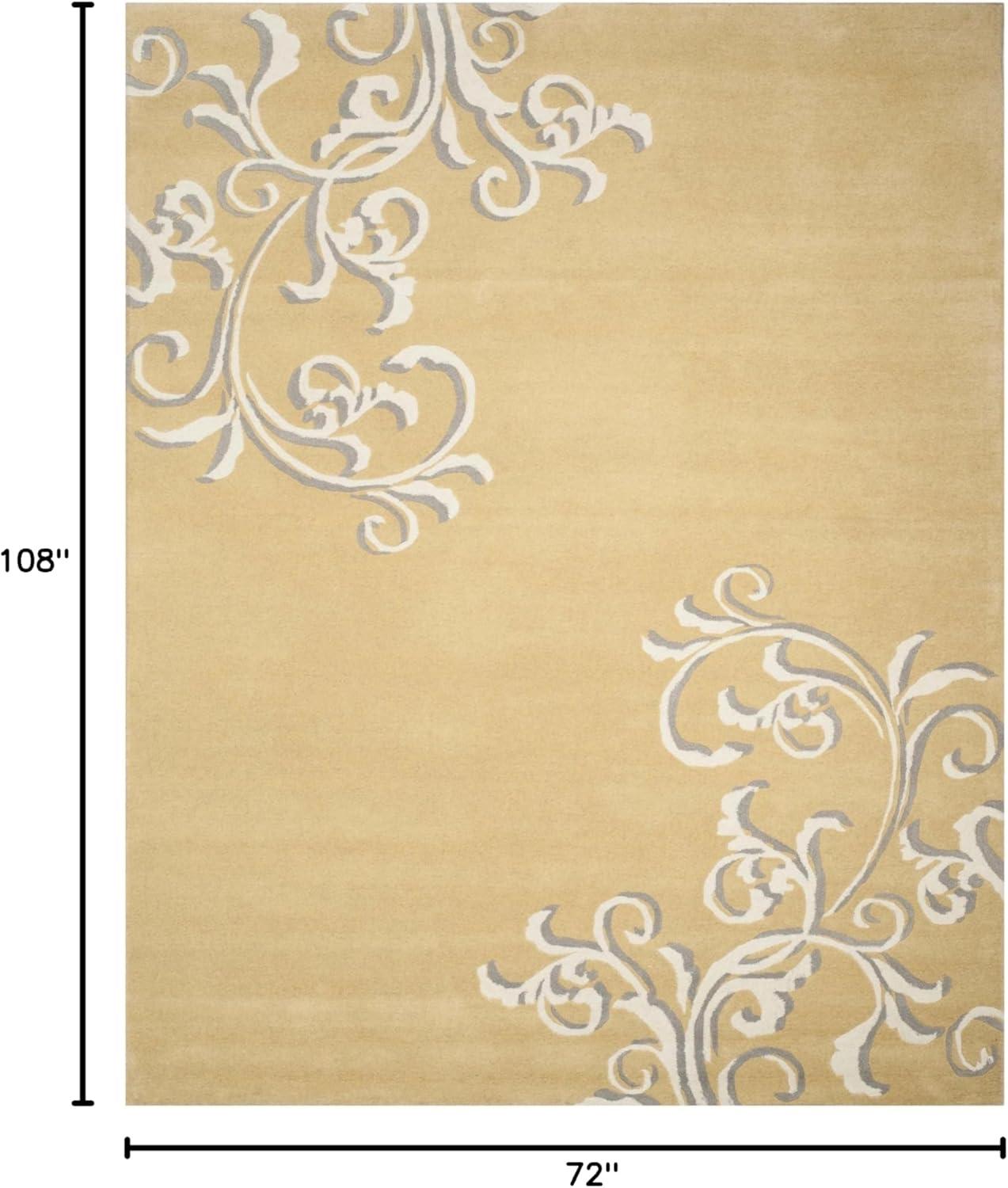 Savonnerie SAV623 Hand Tufted Area Rug - Sand - 6'x9' - Safavieh.