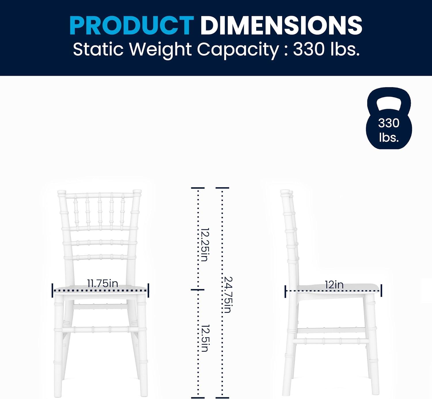 Child White Party and Event Chiavari Chair for Commercial and Residential Use