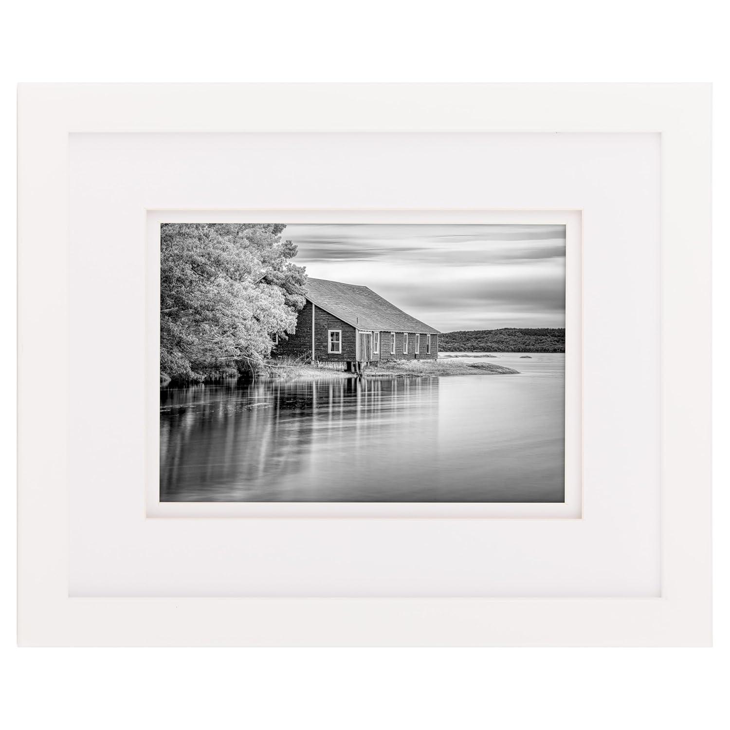Gallery Solutions Wall Mount Or Tabletop Double Airfloat  Mat Picture Frame