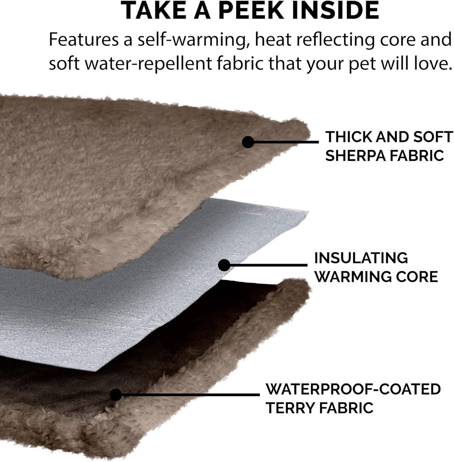 FurHaven Snuggly & Warm Soft-Edge Warming Waterproof Blanket