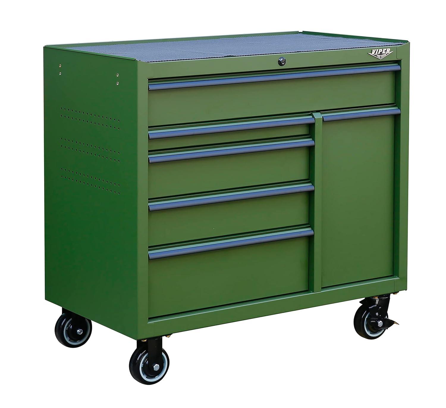 Viper Tool Storage 41.5'' W 6 -Drawer Steel Bottom Rollaway Chest with Wheels