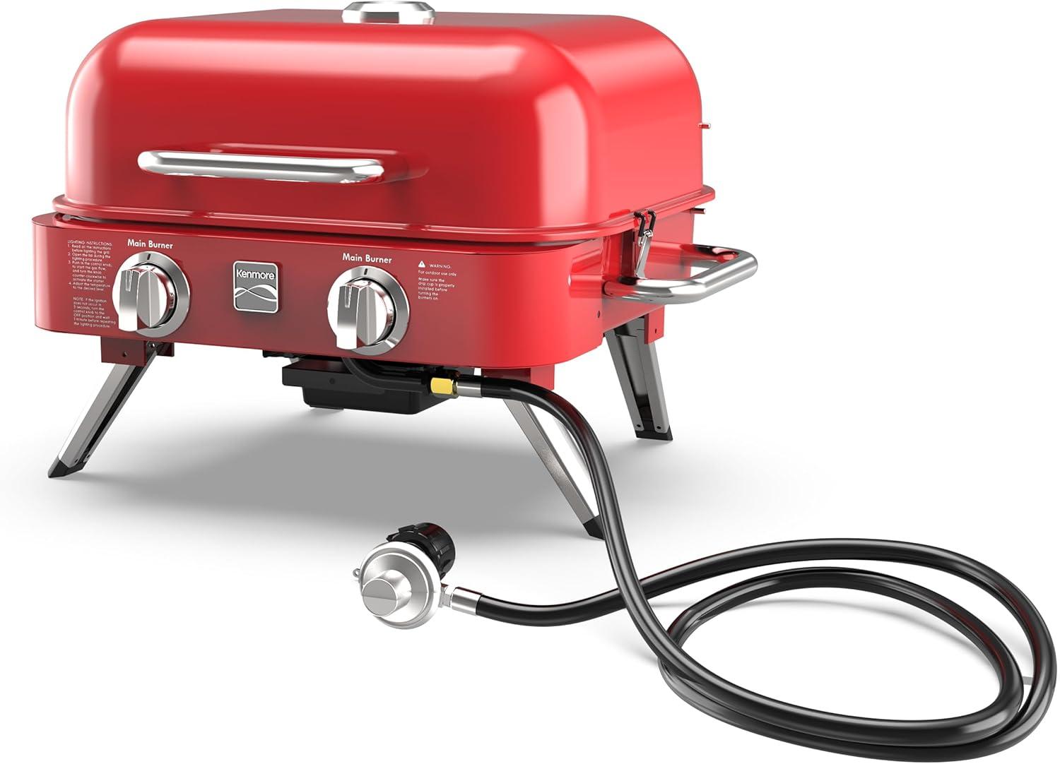 Kenmore 2-Burner Portable Tabletop Retro Gas Grill
