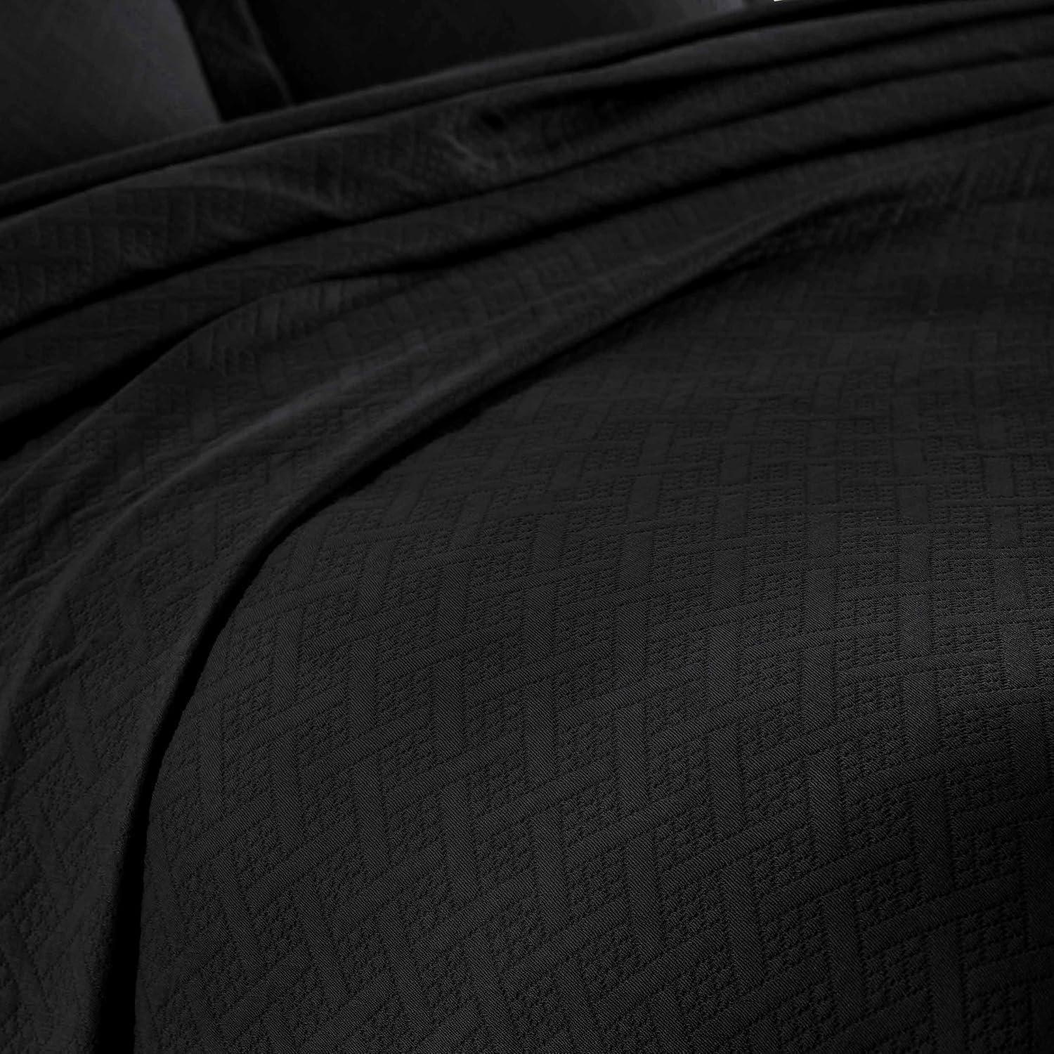 Superior Superior Cotton All Season Basketweave Medium Weight Bedspread Set with Shams