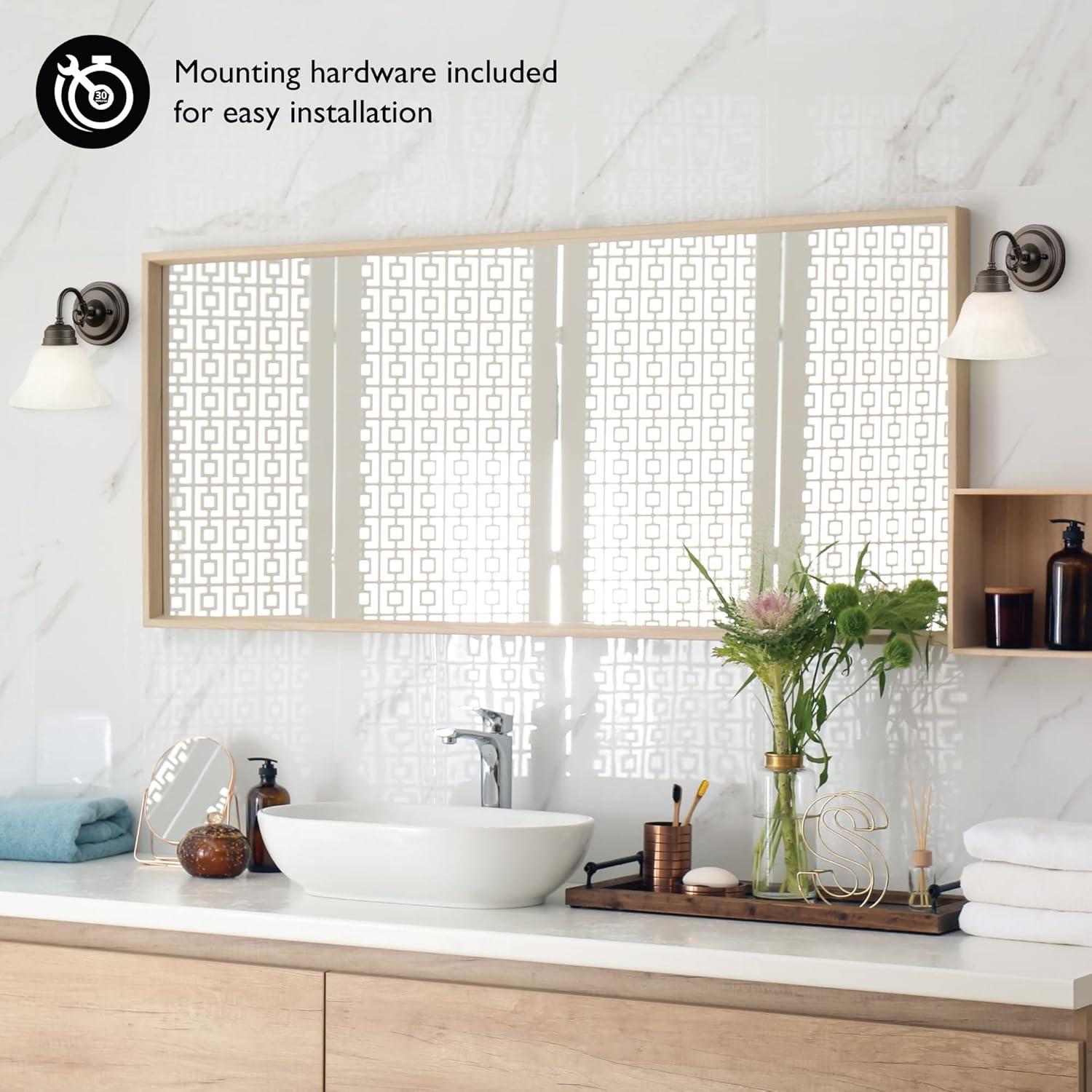 Design House Millbridge Traditional 1-Light Dimmable Wall Light w/ Alabaster Glass in Oil Rubbed Bronze