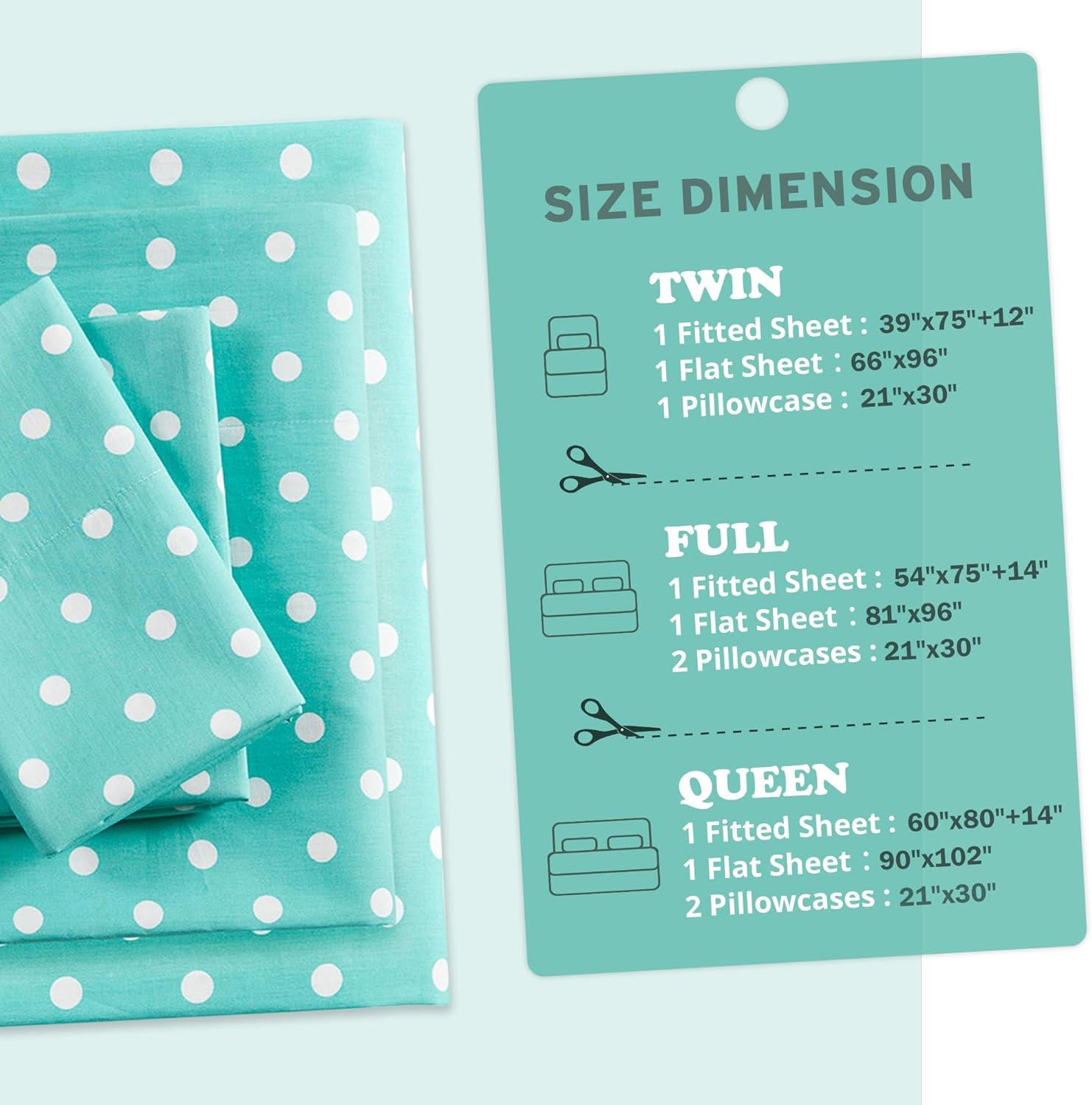 Mi Zone Polka Dot Polka Dot Printed 100% Cotton Sheet Set
