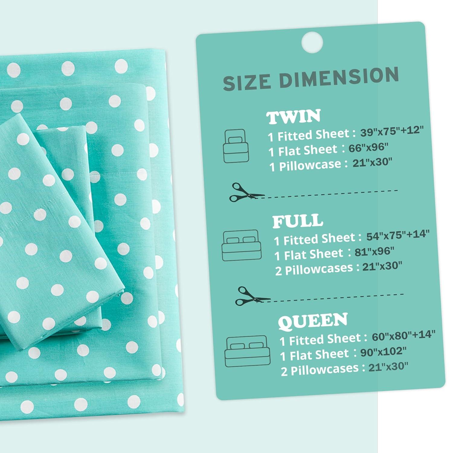 Mi Zone Polka Dot Polka Dot Printed 100% Cotton Sheet Set