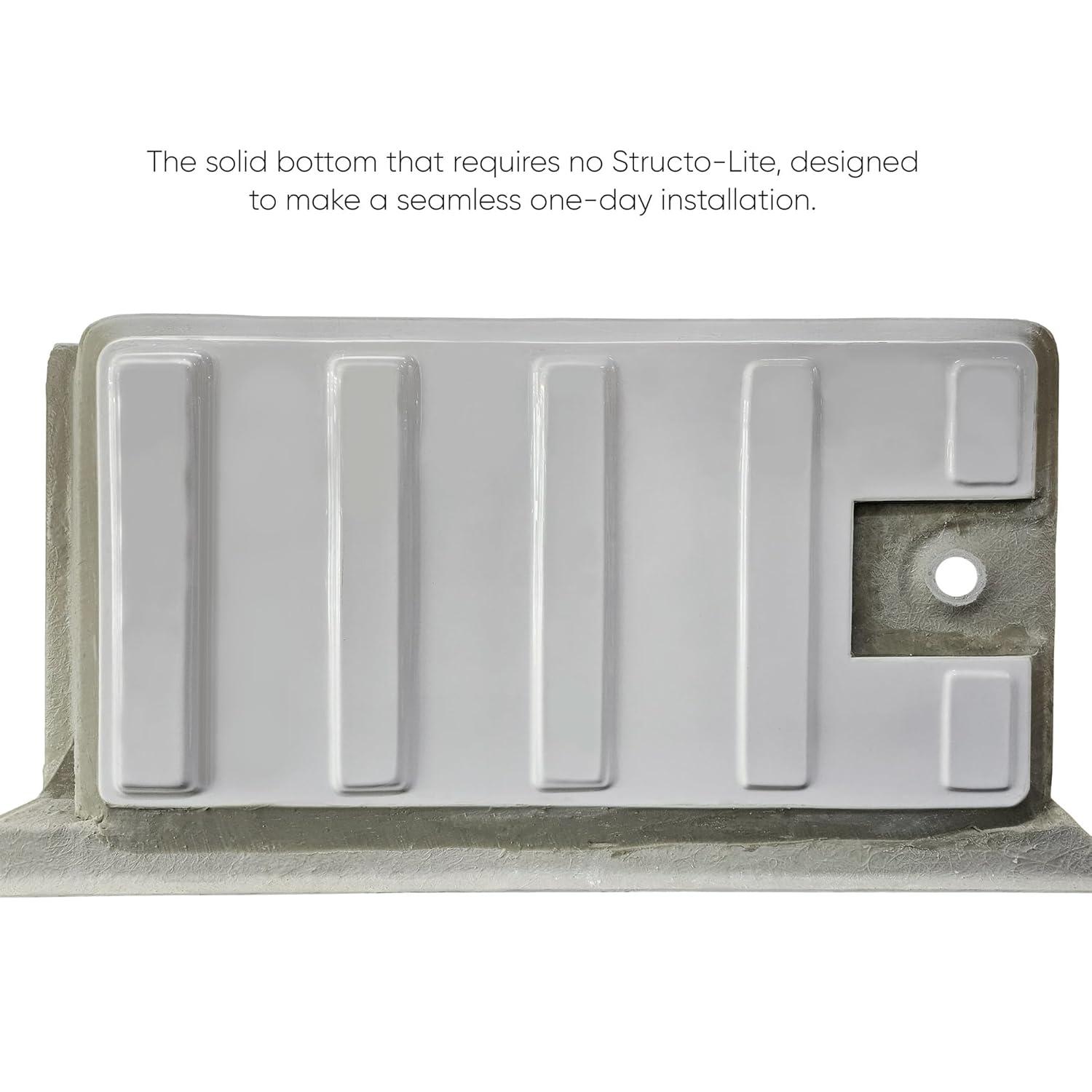 Whitehaus Collection WHAB6030-R-WH Whitehaus Collection 60" x 30" Alcove Soaking Bathtubs With Drain Hole Options