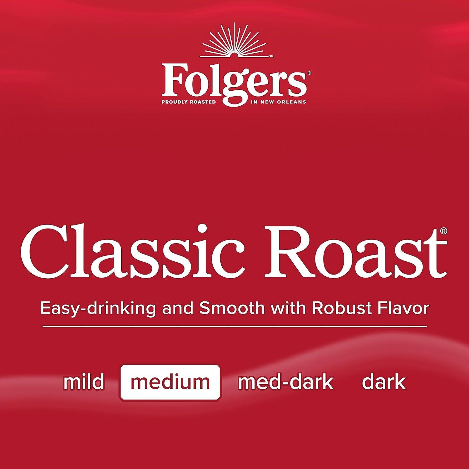 Folgers Classic Medium-Dark Roast Instant Coffee in Jar