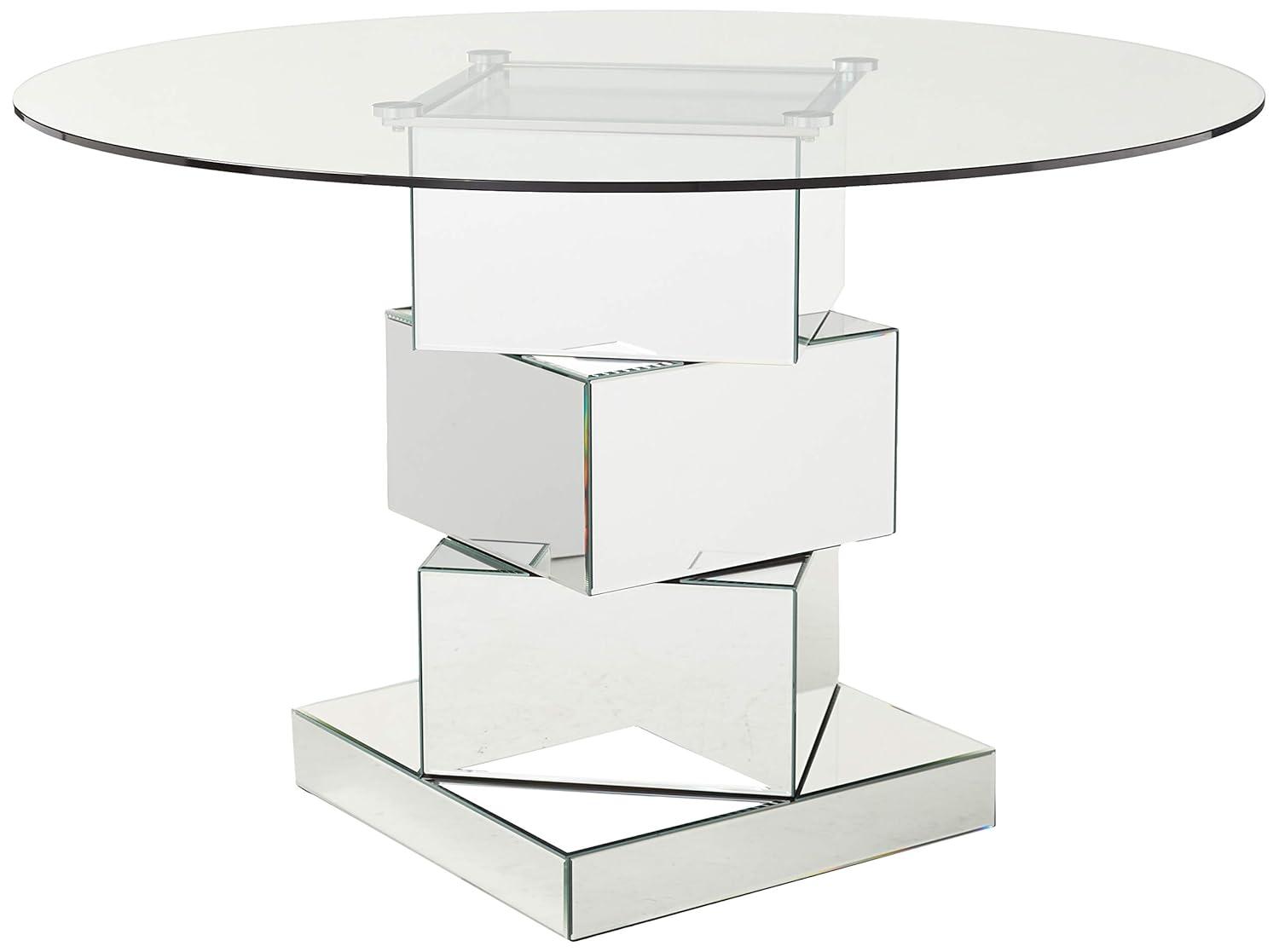 Homestock Asian Aesthetics Chrome Dining Table