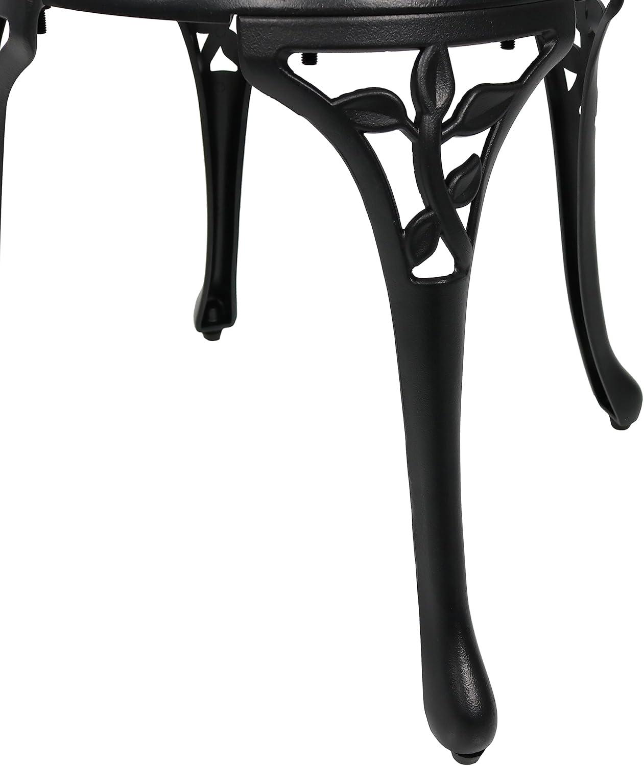 Fleur De Lis Living Patio Bistro Set.Rust-Resistant Cast Alumin...