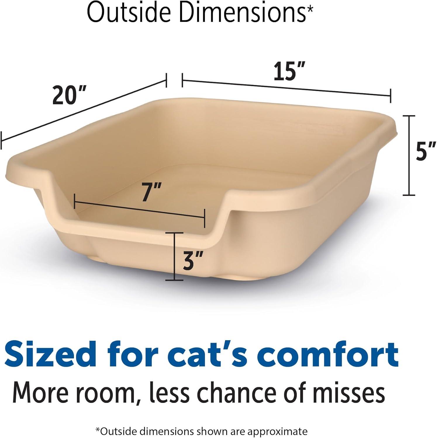Kitty Go Here Senior Cat Litter Box Sand Color, Small Size