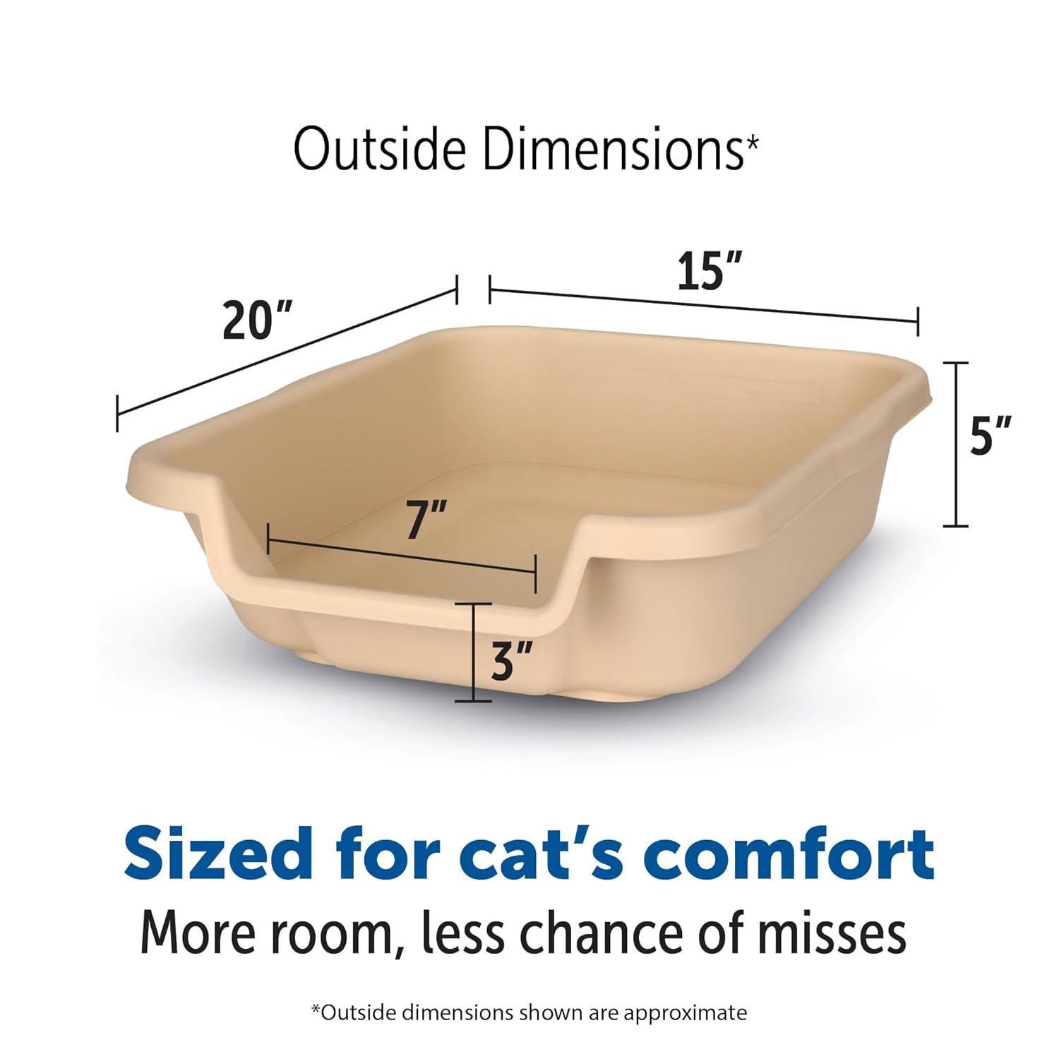 Kitty Go Here Senior Cat Litter Box Sand Color, Small Size