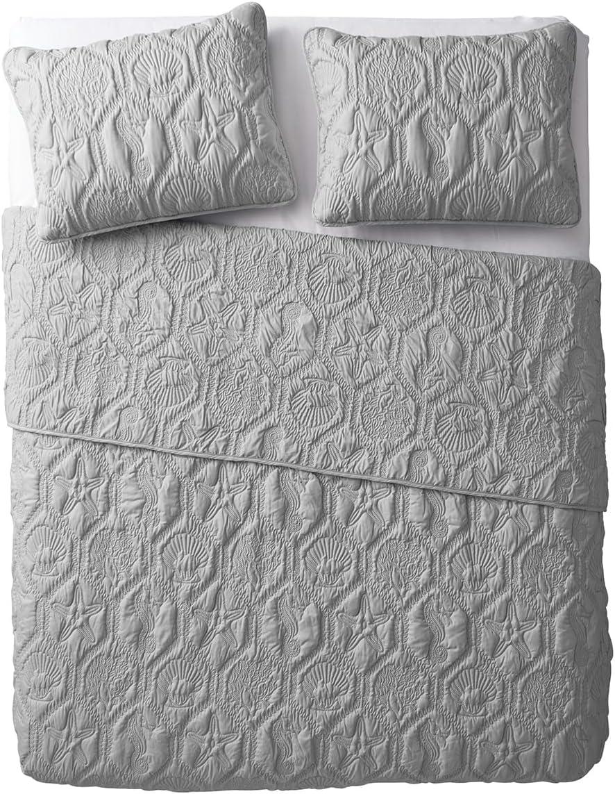 VCNY Shore 3-Piece Embossed Quilt Set