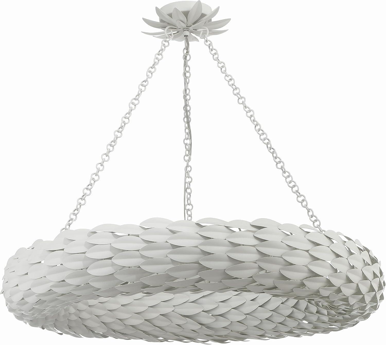 Crystorama Lighting Broche 8 - Light Pendant in  Matte White