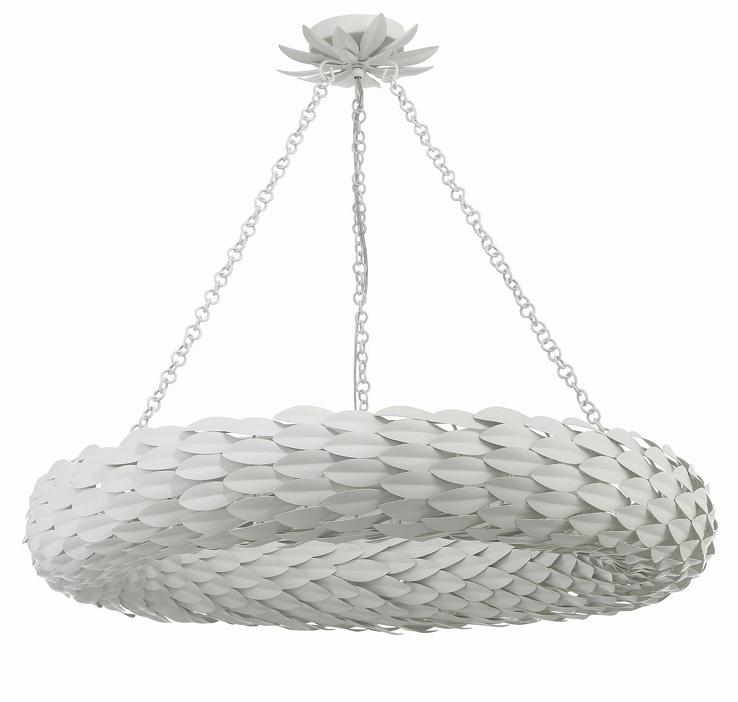 Crystorama Lighting Broche 8 - Light Pendant in  Matte White