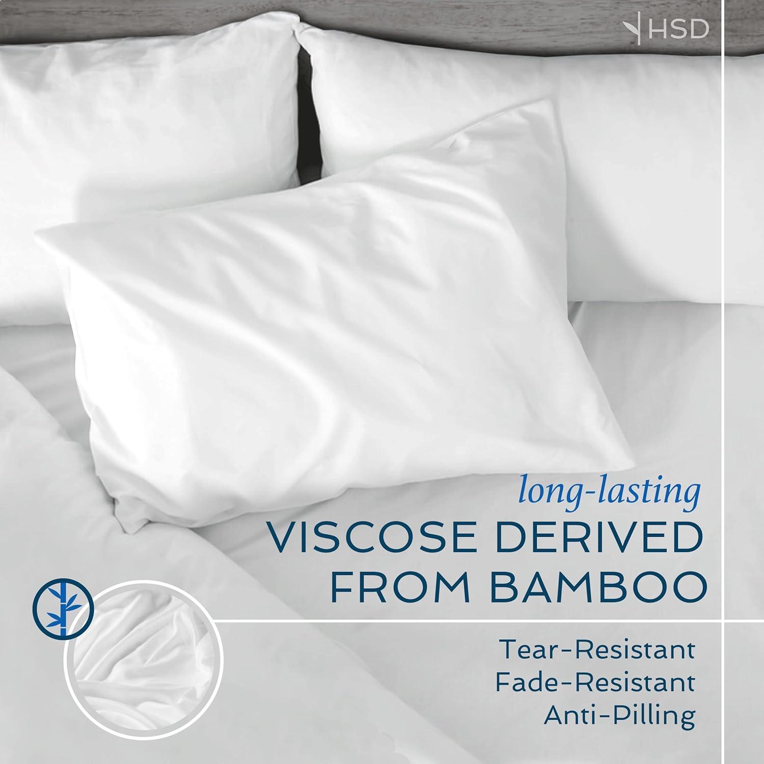 Hotel Sheets Direct 3 Piece King Duvet Cover Set, 100% Viscose Derived from Bamboo Comforter Cover with 2 Pillow Shams, Moisture-Wicking, Silky Soft Texture, Cooling, Breathable, Easy Care, Dark Gray