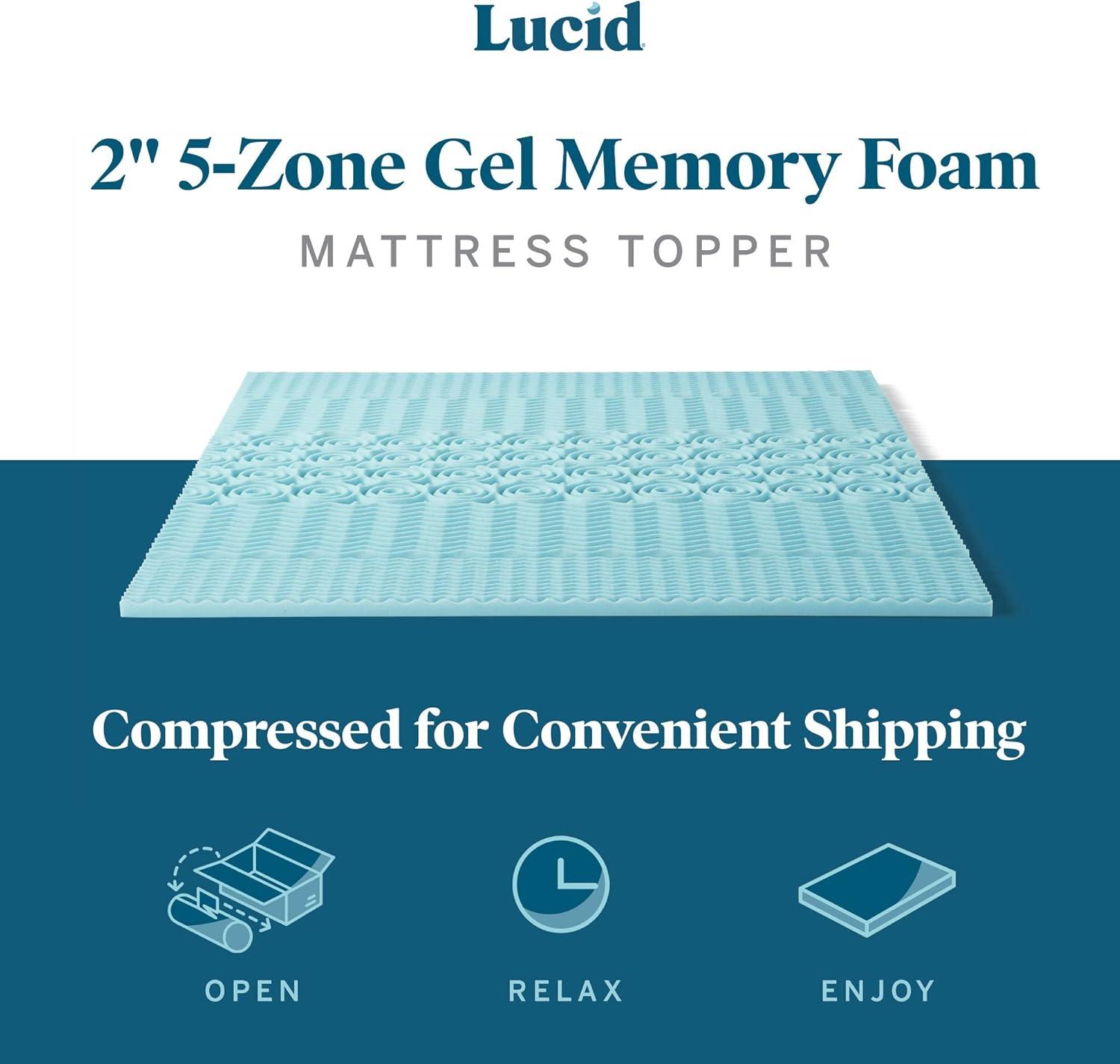 Twin Gel Infused Memory Foam Mattress Topper