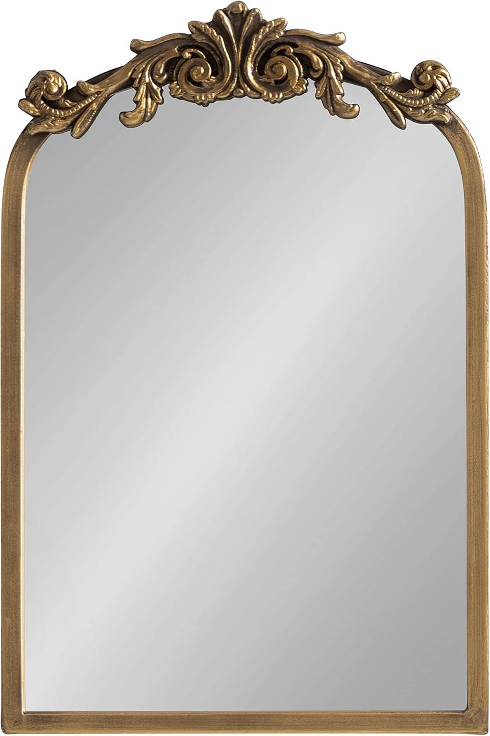 Kate and Laurel Arendahl Glam Table Mirror, 12 x 18, Gold, Traditional Chic Mirror for Wall