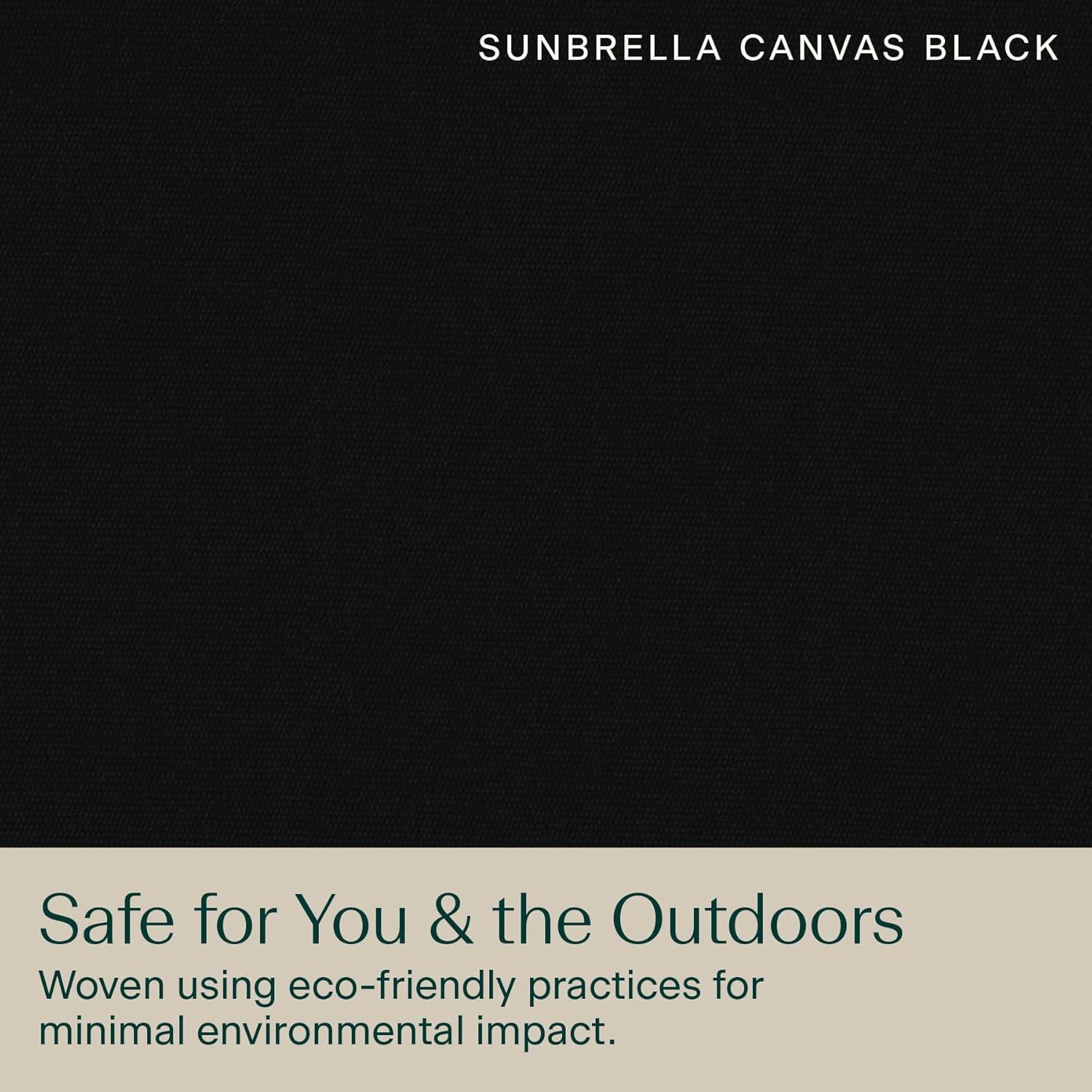 Honeycomb Outdoor Chaise Lounge Cushion - Sunbrella Canvas Black