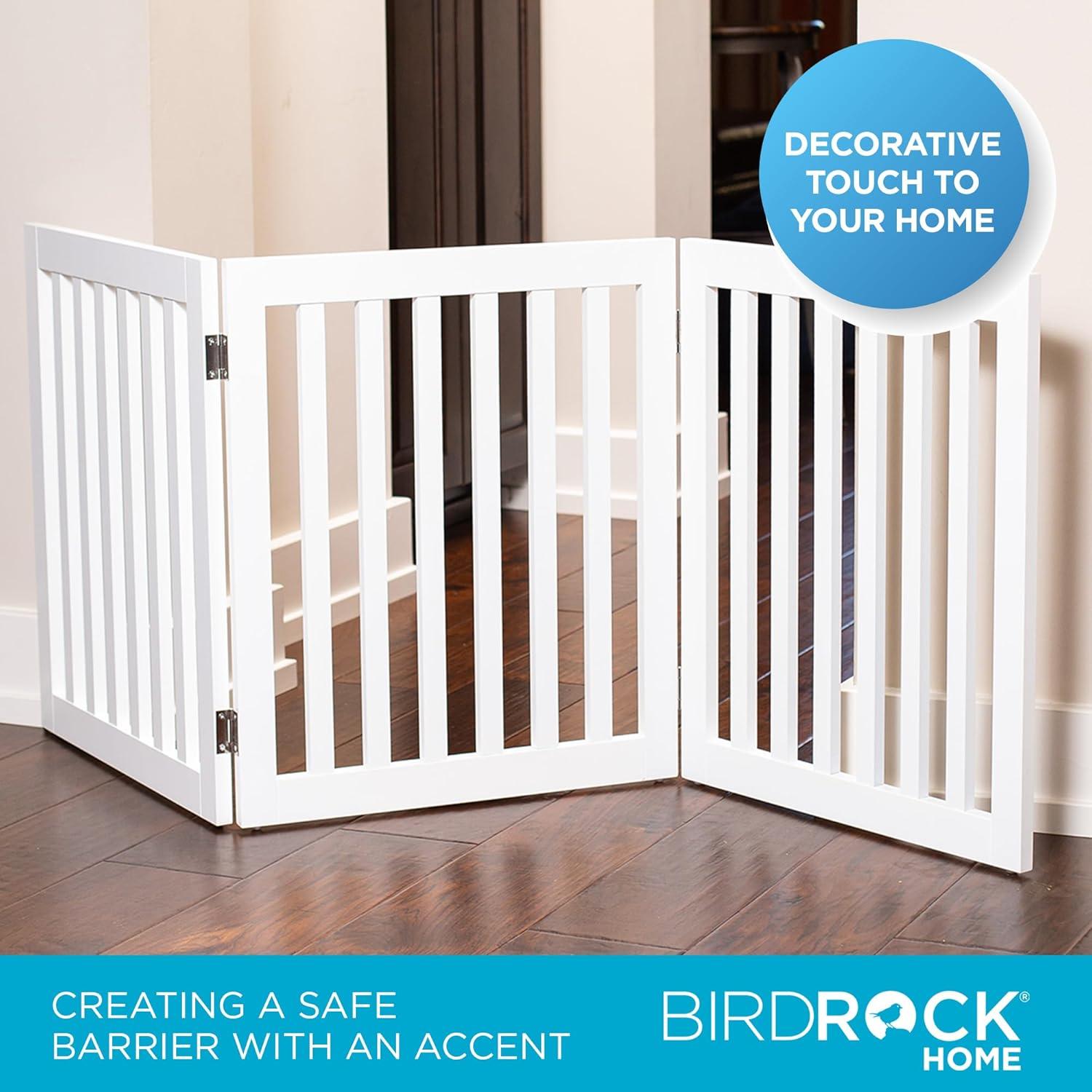 BirdRock Home Wood Free Standing Pet Gate