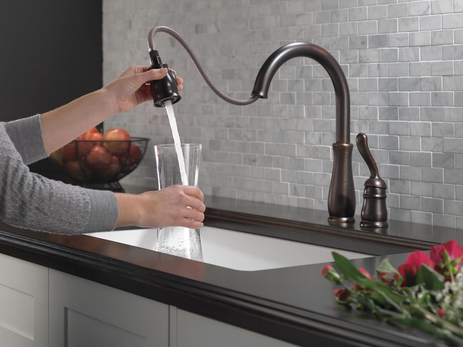 Leland Single Handle Widespread Kitchen Faucet with Optional Soap Dispenser