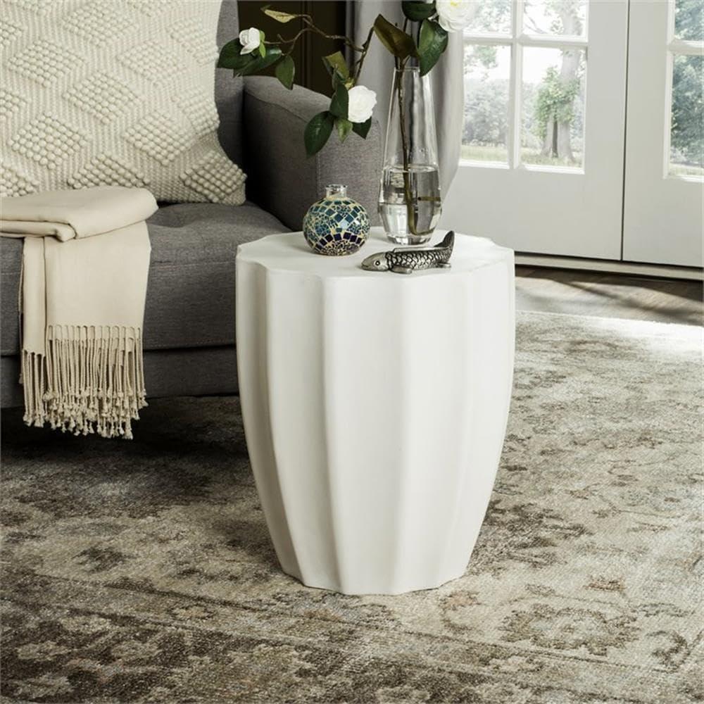 Jaslyn Concrete Indoor/Outdoor Accent Stool  - Safavieh