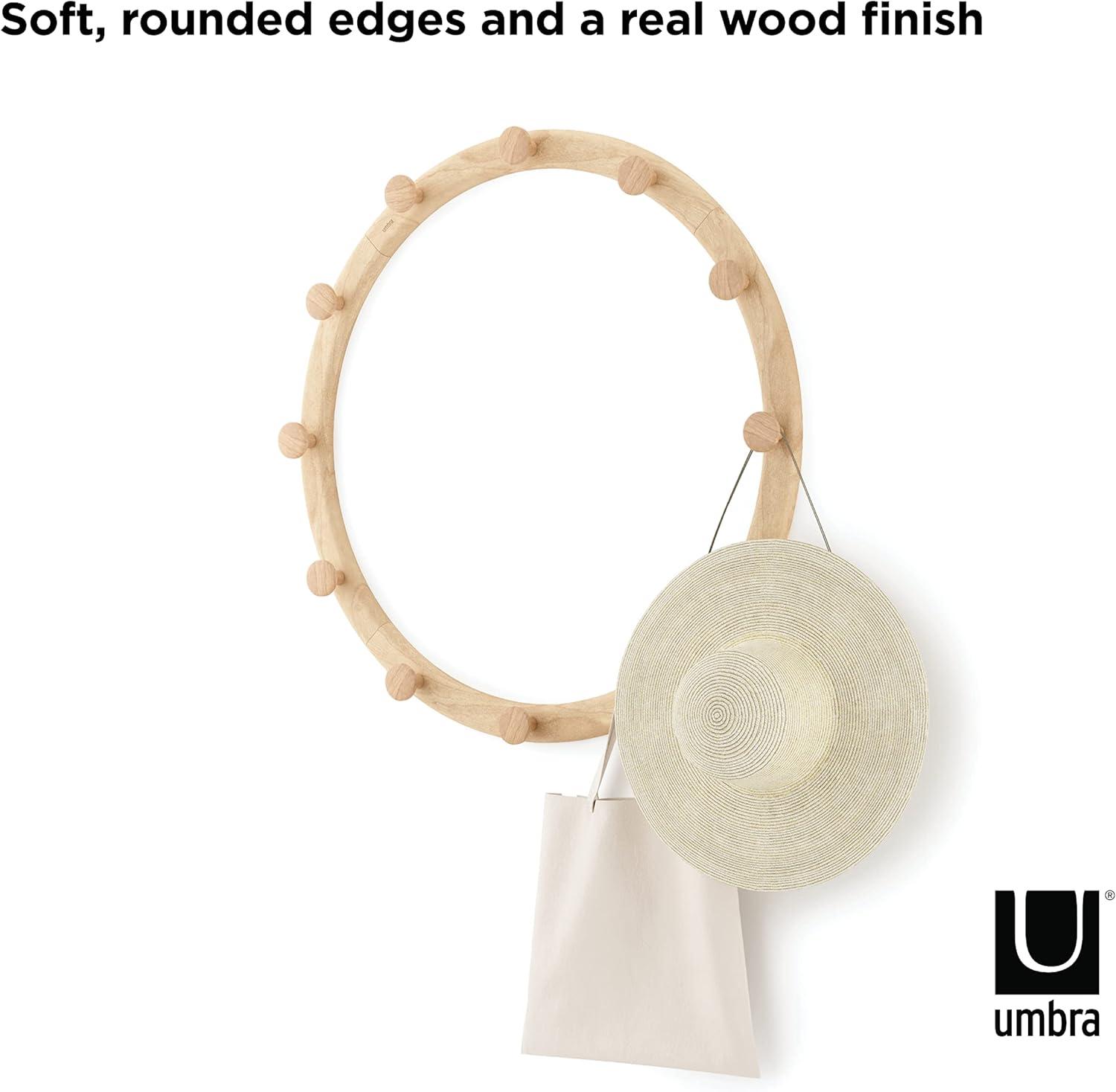 Umbra Slinka 12 Hook Set of 4 Wall-Mounted Natural