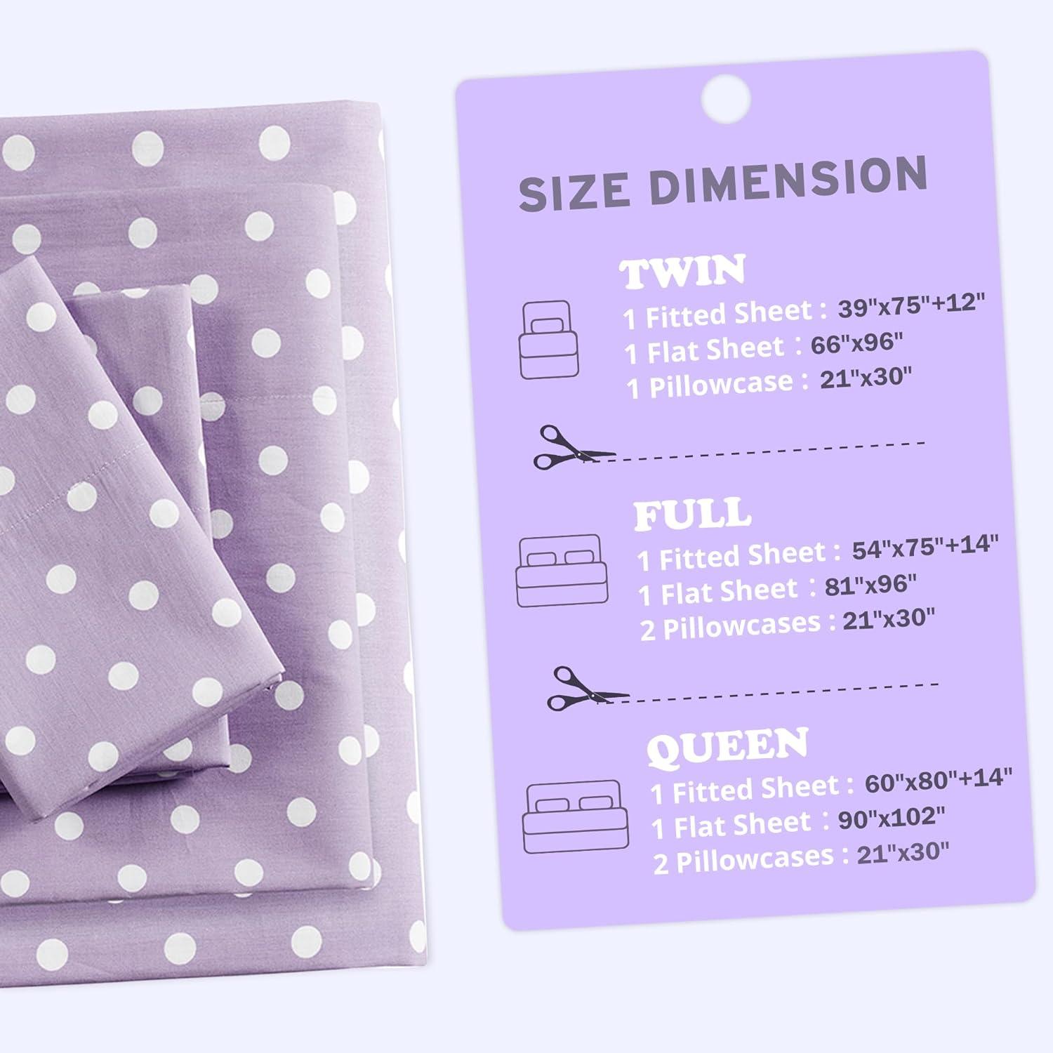 Polka Dot Polka Dot Printed 100% Cotton Sheet Set