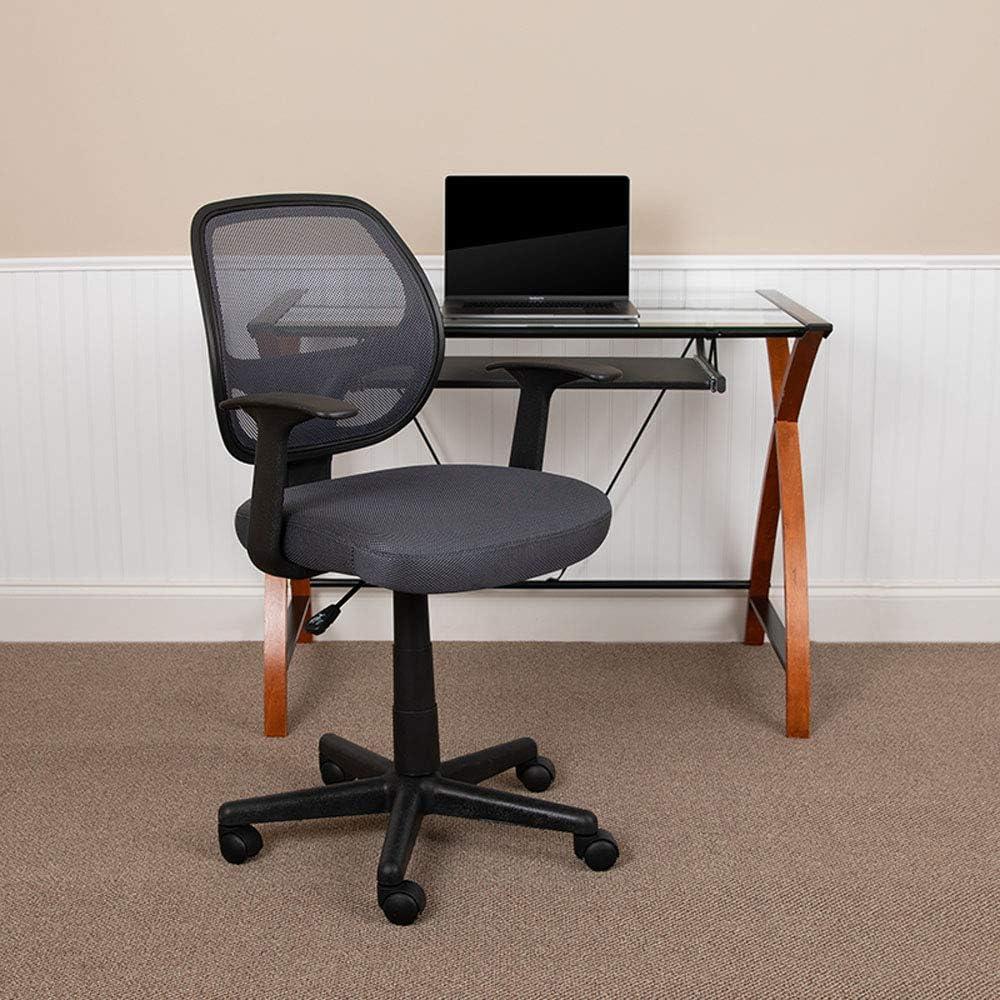 Mid-Back Mesh Swivel Ergonomic Task Office Chair - Arms