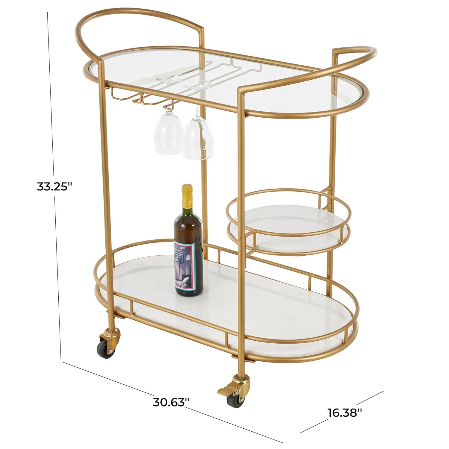 Colette Marble Bar Cart