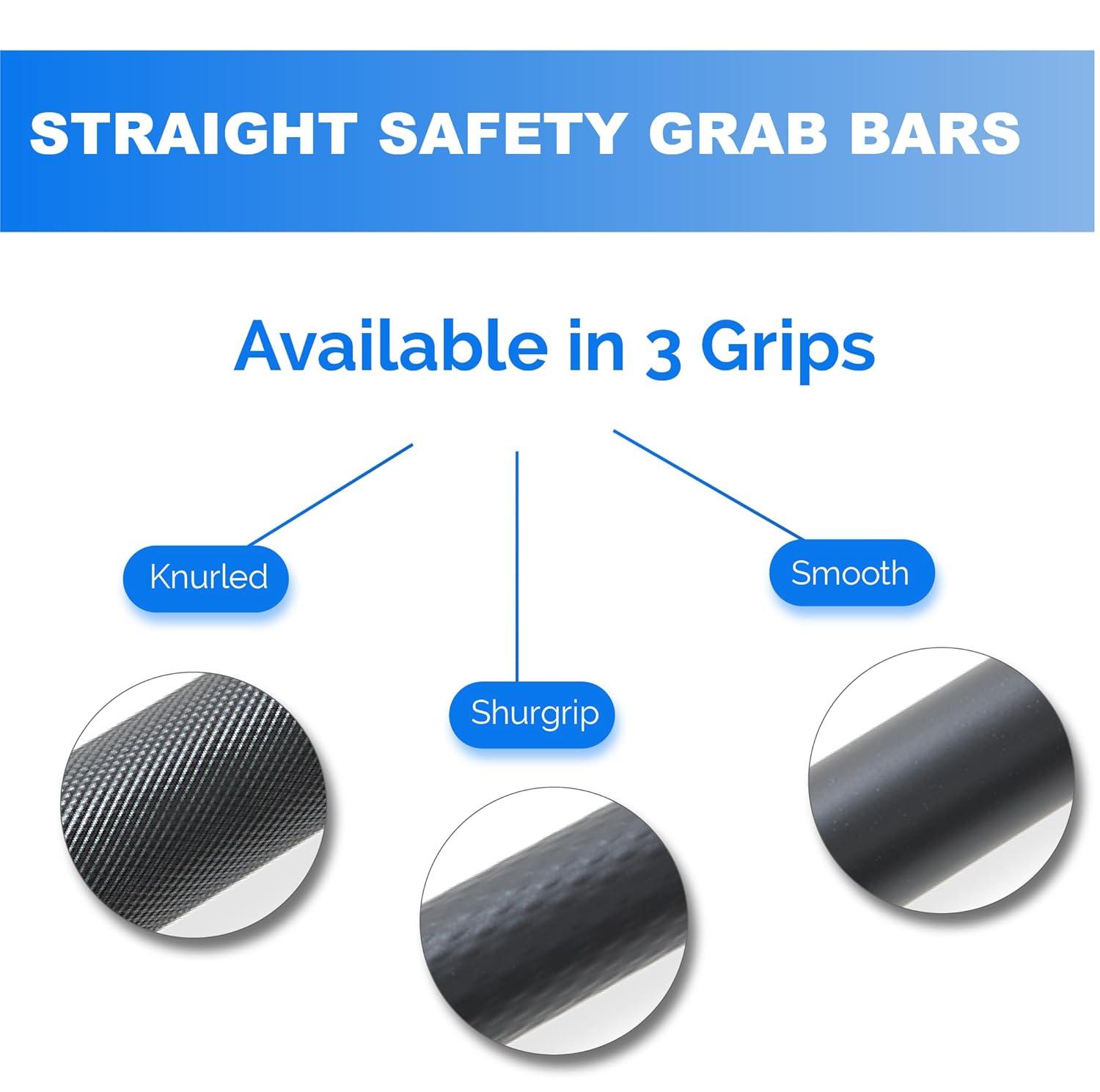 18” Shower Handle Smooth Grip | 304 Stainless Steel Bathroom Grab Bars For Seniors | Handicap Grab Bars Oil Rubbed Bronze | ADA Shower Bars Safety For Elderly | Grab Bars For Bathtubs And Showers