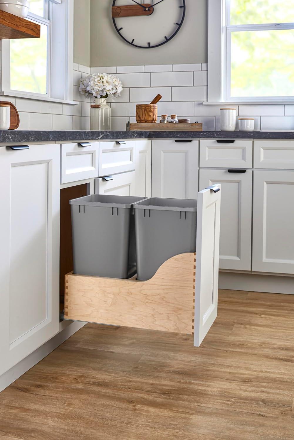 Rev-A-Shelf Wood Pullout Trash/Waste Container W/ Soft-Close