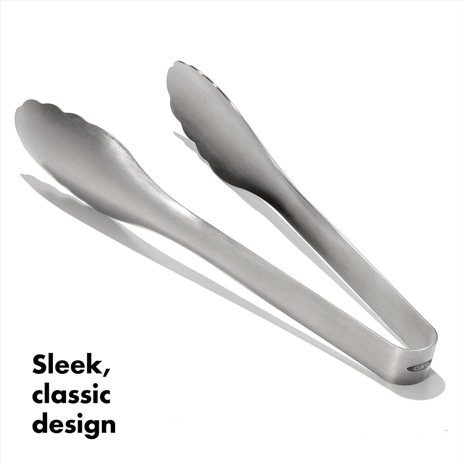 Stainless Steel Scalloped Serving Tongs