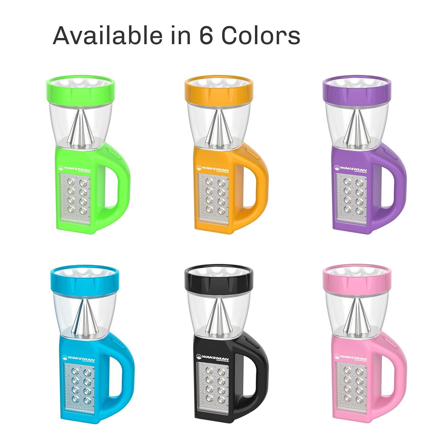 3-in-1 LED Lantern - Compact, Lightweight Camping Light, Flashlight, and Panel Illumination for Reading and Emergencies by Wakeman Outdoors (Purple)