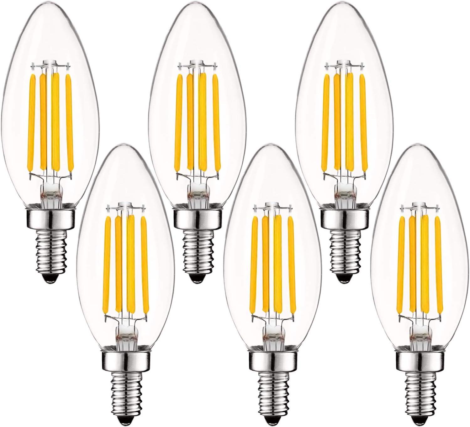 5 Watt (40 Watt Equivalent), B11 LED, Dimmable Light Bulb, E12/Candelabra Base