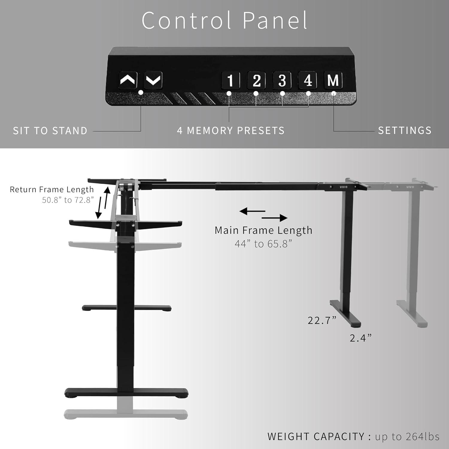 VIVO Electric Multi Motor Corner Desk Frame (DESK-V123E series)